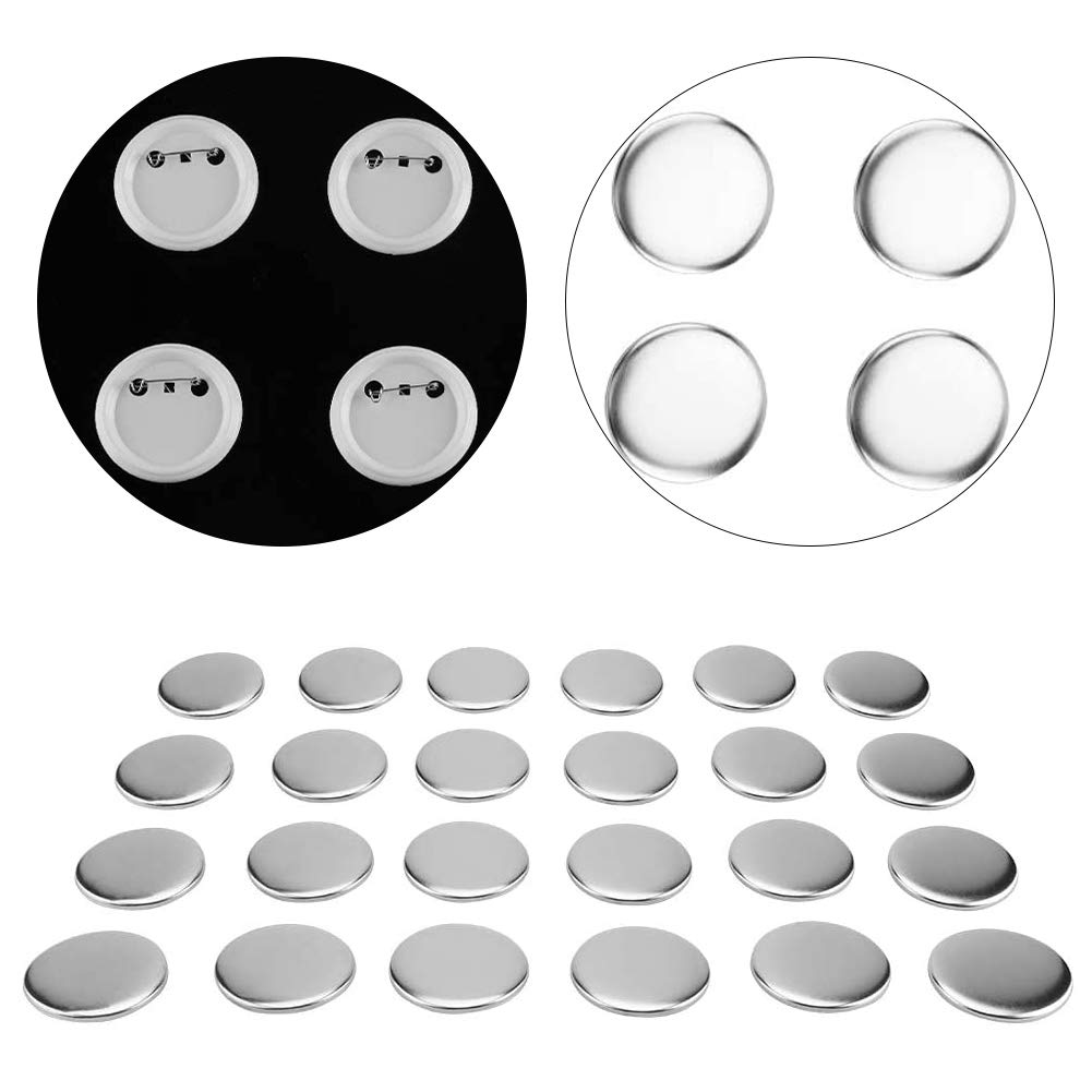 25mm Blank Pin Badge Buttons - DIY Customizable Reusable Button Maker Parts for Bags, Clothes & Accessories | Perfect for Crafting, Events & Promotional Giveaways