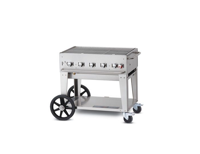 Crown Verity CV MCB 36NG 36-Inch Mobile Natural Gas BBQ Grill - Perfect for Outdoor Cooking, Backyard Parties & Camping