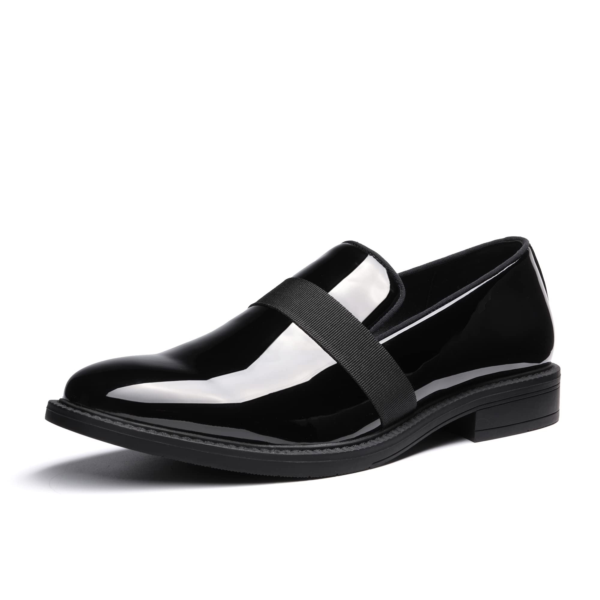Bruno Marc Men's Slip-On Dress Loafers - Classic Patent Leather Tuxedo Shoes for Formal Events, Weddings & Business Occasions