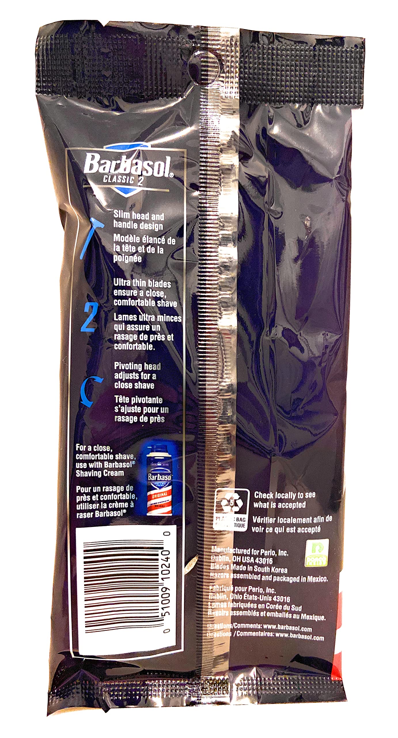 Barbasol Classic 2-4 Razors for Men - Premium Shaving Blades for Smooth Shave - Perfect for Travel & Daily Grooming Routine