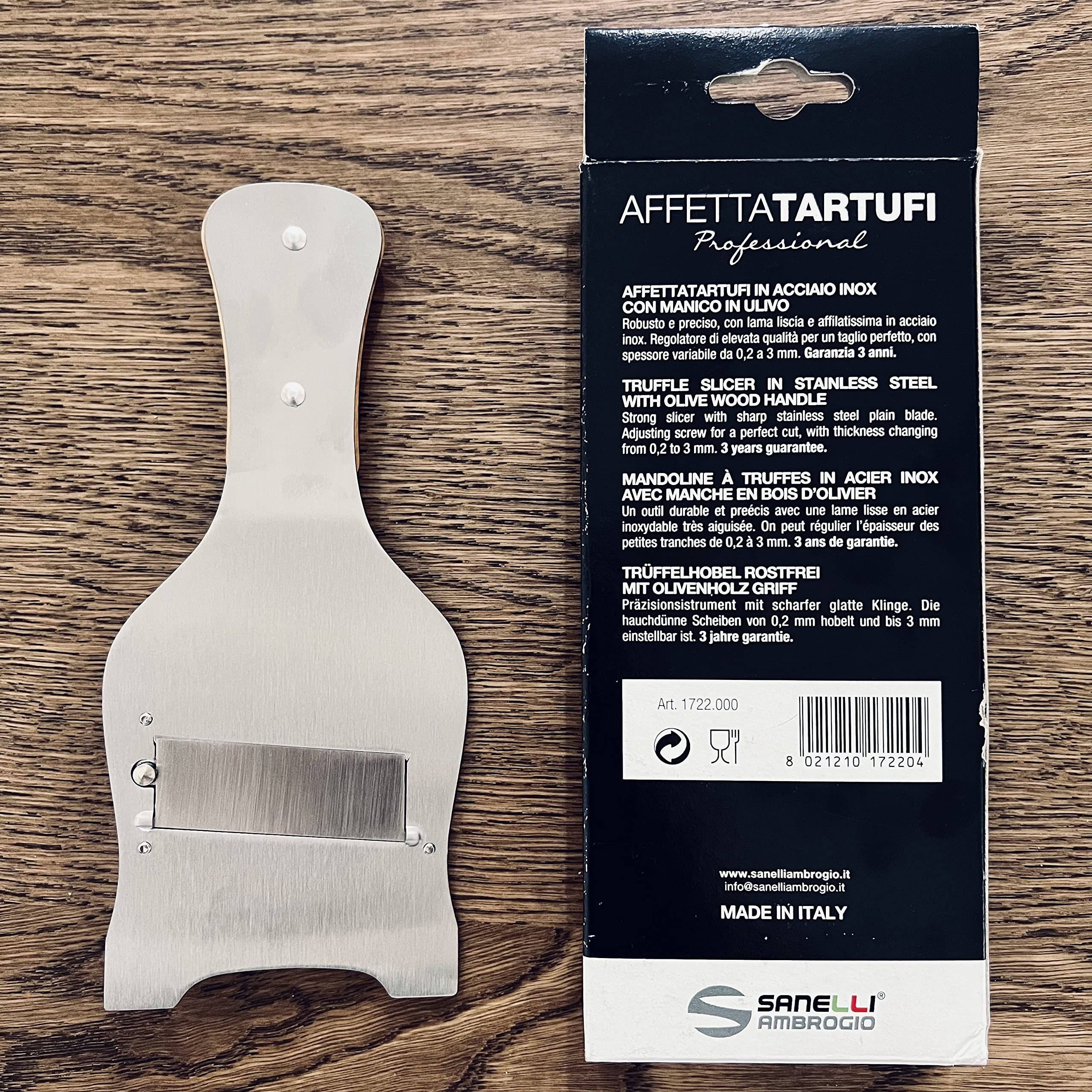 Premium Stainless Steel Slicer with Olive Wood Handle - Ergonomic Non-Slip Kitchen Knife for Precise Cutting - Smooth Blade for Meat, Cheese, Bread & Vegetables - Durable & Easy to Clean