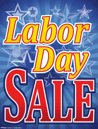 Labor Day Sale Vinyl Window Sign - Customizable Storefront Decals for Retail & Business Promotions