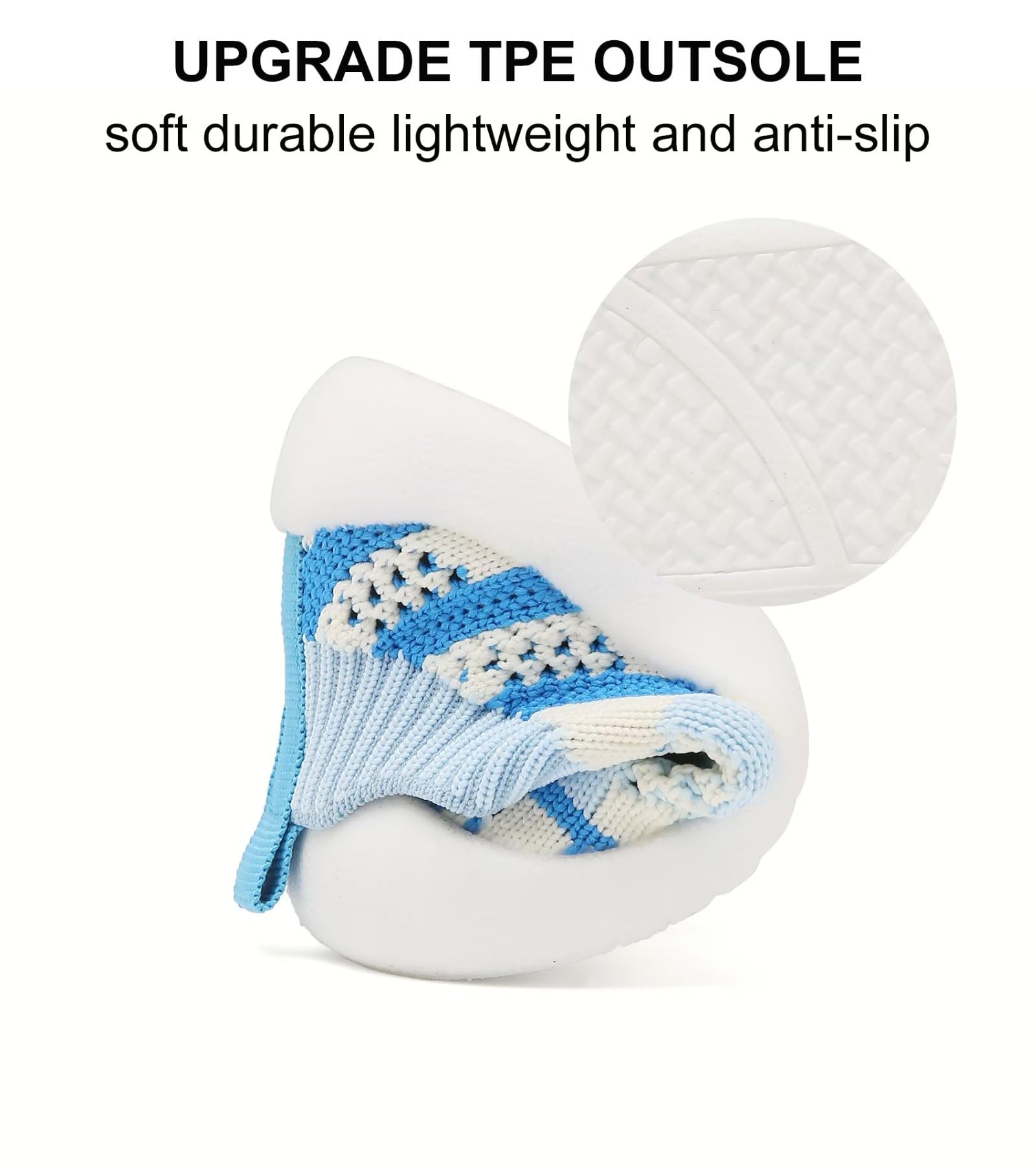 **Non-Slip Baby Walking Shoes for Boys & Girls - Soft Toddler Sock Shoes (6-24 Months) - Perfect for First Steps, Indoor Play & Daycare**