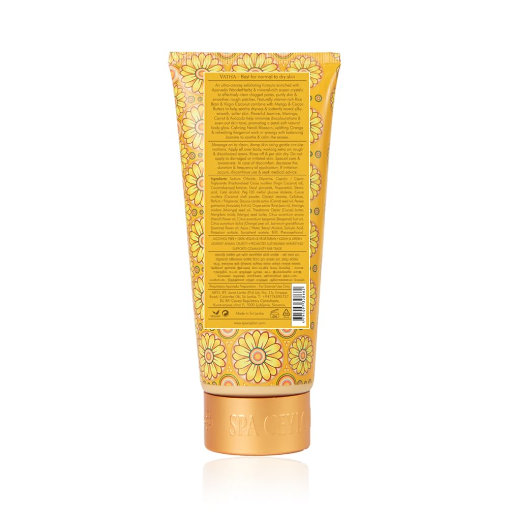 SPA CEYLON Neroli Jasmine In-Shower Softening Body Polish - Exfoliating Shower Scrub for Smooth Skin | Skin Smoothing Treatment & Body Care | Perfect for Spa Day & At-Home Self Care Routine