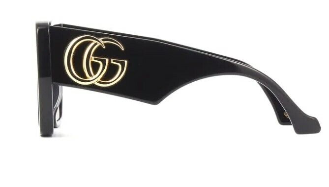 Gucci GG 0956S 003 Black/Gray Oversized Geometric Women's Sunglasses - Fashionable UV Protection Shades for Summer, Beach & Outdoor Activities