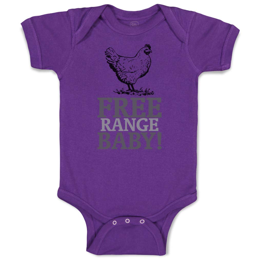 Custom Baby Bodysuit - 100% Cotton Free Range Baby Chicken Farm Outfit for Boys & Girls | Perfect for Farm Visits, Photo Shoots & Playtime