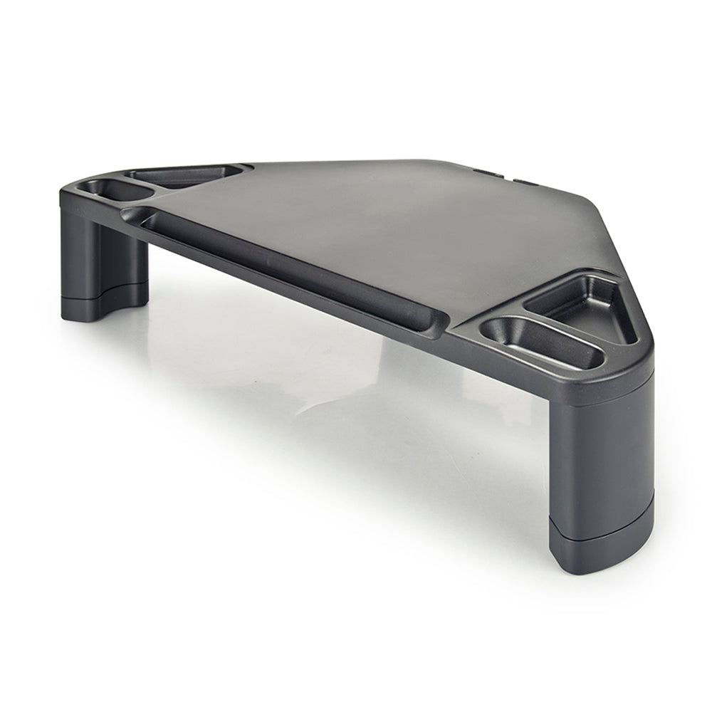 Space Saving Corner Monitor & Laptop Stand with Smart Device Holder - Perfect for Home Office, Gaming Setup & Small Workspaces