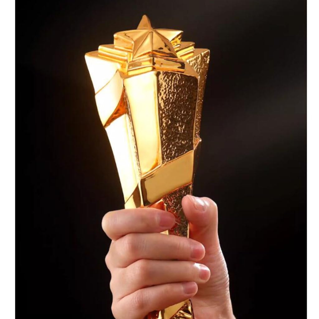 Golden Resin Championship Trophy for Youth Knowledge & Sports Competitions - 1st Place Award for Club Events, School Tournaments & Academic Achievements