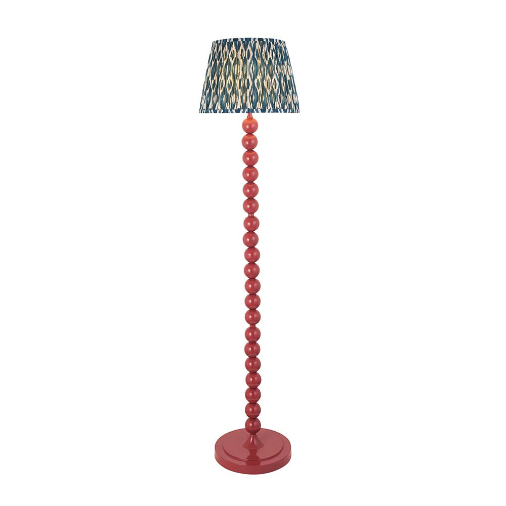 Auralis Ikat Floor Lamp with E27 Socket - Modern Handwoven Design for Living Room, Bedroom & Office Lighting