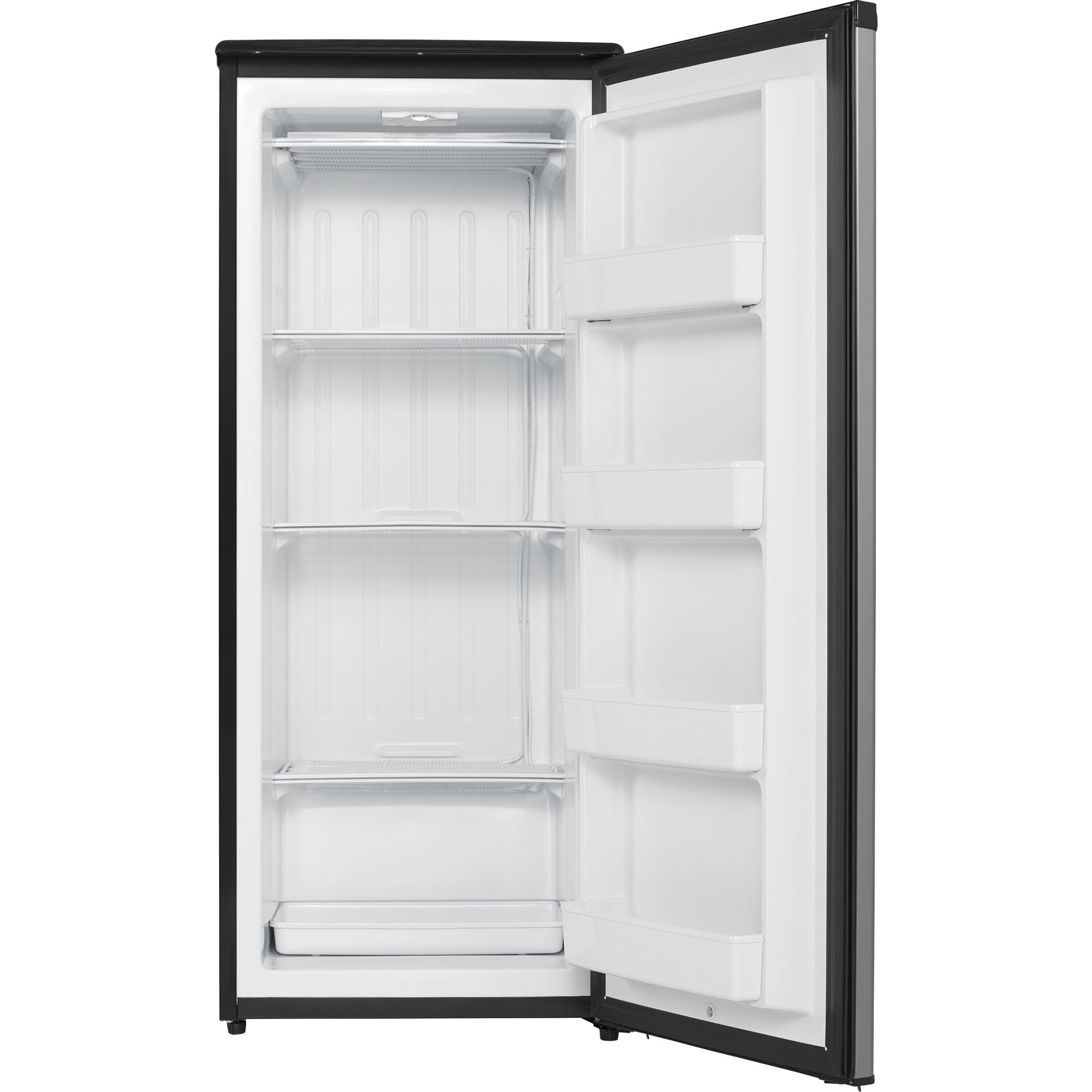 Danby Upright Freezer DUFM085A4BSLDD - 5.0 Cu Ft Stainless Steel Look Compact Deep Freezer for Home, Garage & Basement | Energy Efficient with Adjustable Shelves & Door Storage