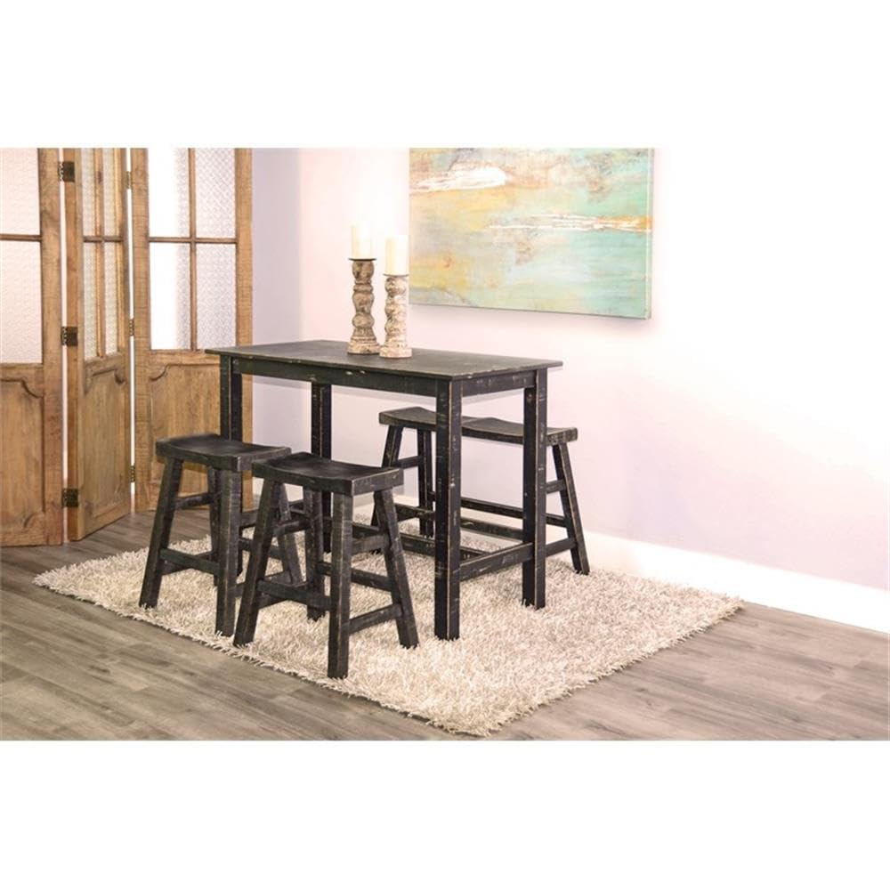 Sunny Designs Marina 24-Inch Farmhouse Style Mahogany Wood Bench in Black Sand - Perfect for Entryway, Dining Room, or Bedroom Decor