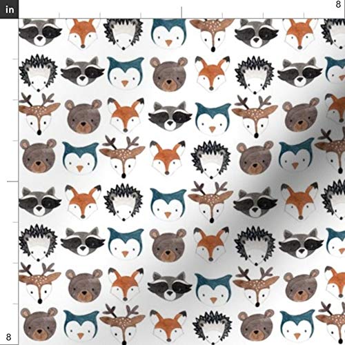 Woodland Creatures Printed Minky Fabric Fat Quarter - Soft Plush Fabric for Sewing Baby Blankets, Quilt Backing & DIY Projects - Perfect for Nursery Decor, Baby Gifts & Cozy Home Crafts