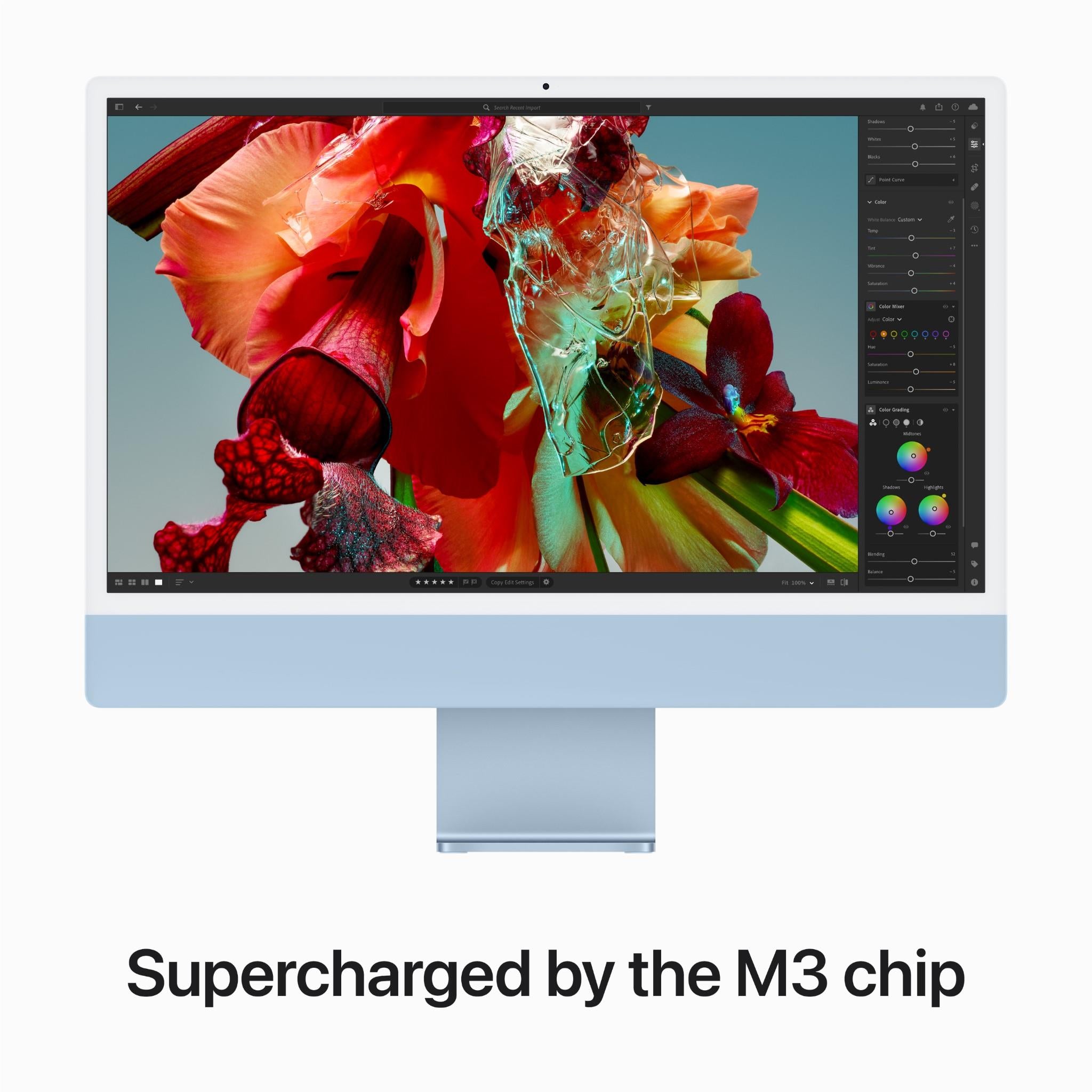 Apple iMac 24-inch with Retina 4.5K Display, M3 Chip 10-Core GPU, 512GB SSD (Blue) - 2023 Model | All-in-One Desktop Computer for Home Office, Graphic Design & Video Editing