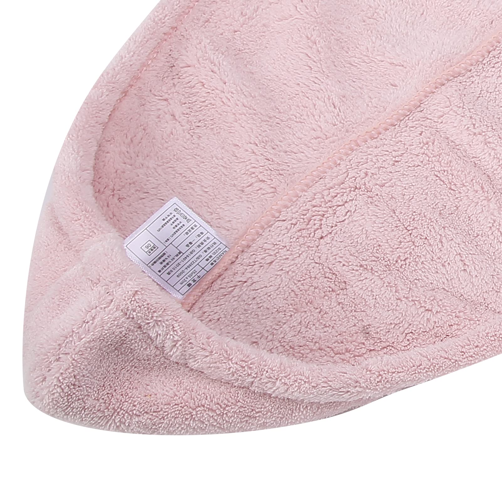Soft & Lightweight Hair Towel Wrap for Women & Men - Quick Dry Microfiber Hair Turban with Adjustable Hair Band (Pink Set) - Perfect for Post-Shower, Hair Drying, Face Washing & Makeup Routine