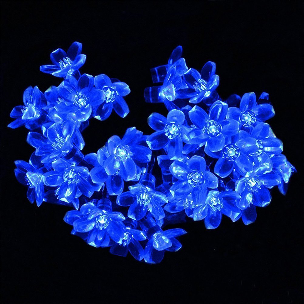Solar Powered Fairy Blossom Flower Lights - Outdoor Garden Decor with 8 Lighting Modes for Patio, Yard, and Landscape Decoration