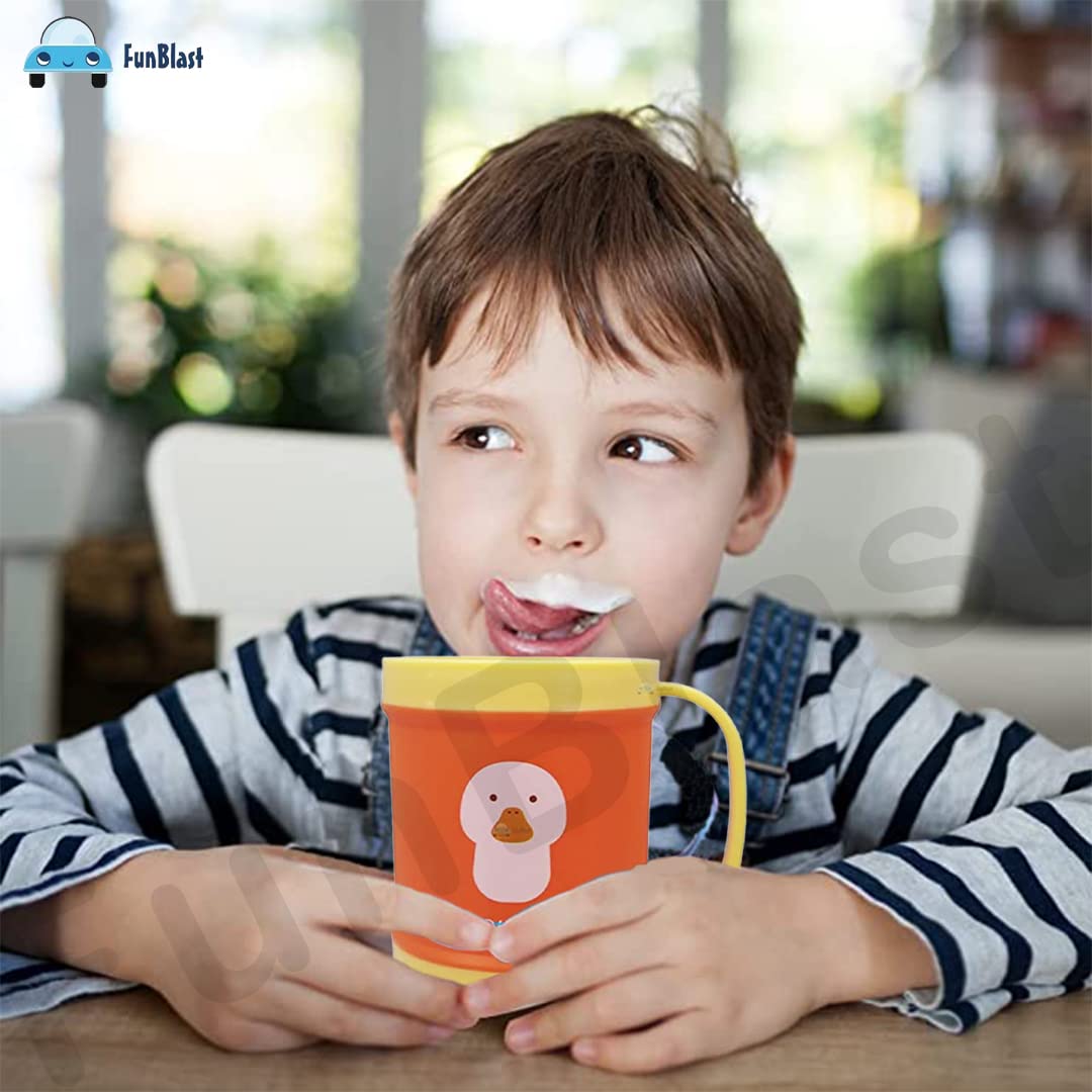FunBlast Unbreakable Kids Milk Mug - 450ML Cartoon Drinking Cup for Boys & Girls, Best Birthday Gift for Children - Ideal for Home, School & Travel Use (Pack of 1)