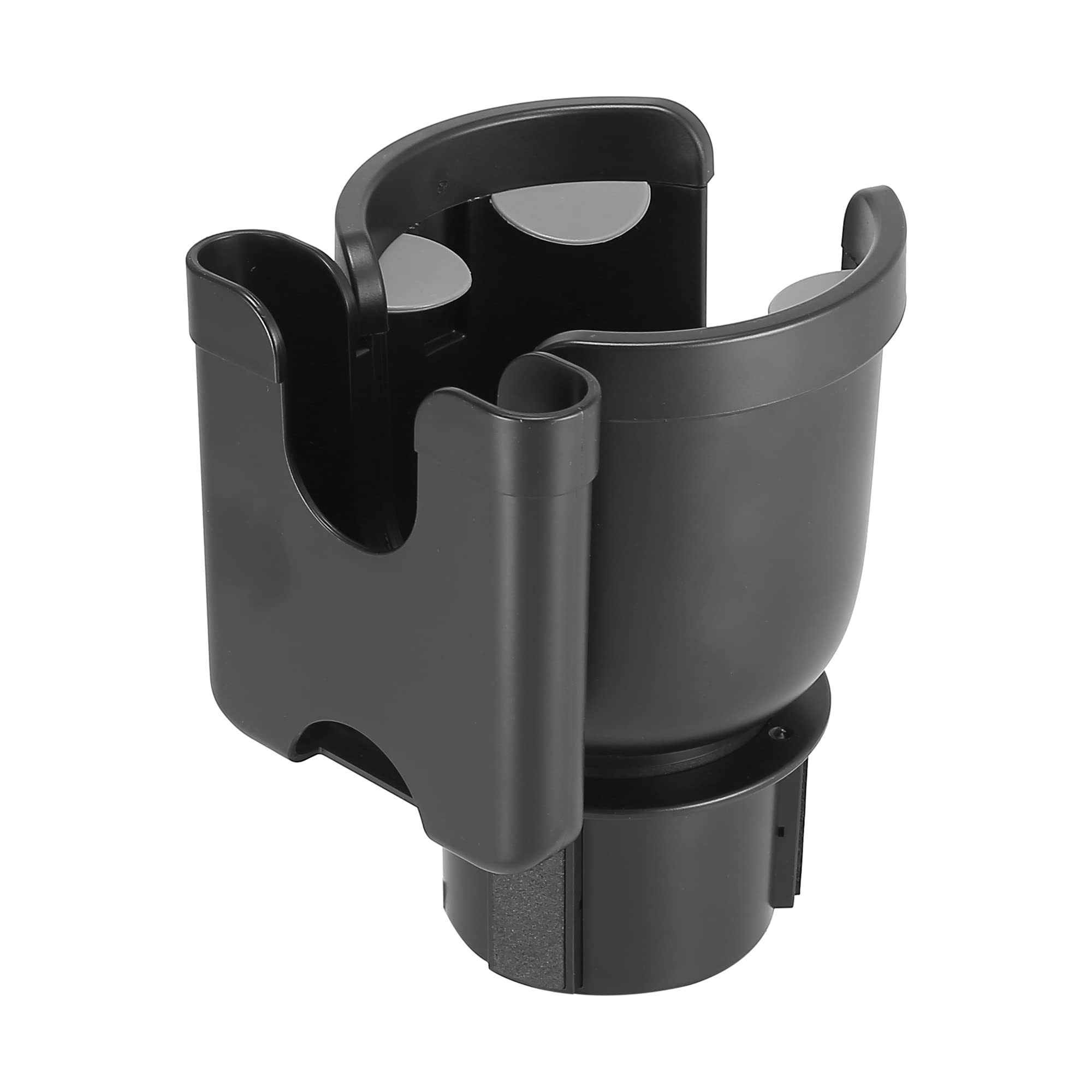 X AUTOHAUX 2-in-1 Car Cup Holder Expander & Bottle Mount - Universal Multifunctional Cup Holder Adapter Organizer (Black) - Perfect for Road Trips, Commuting and Travel Accessories