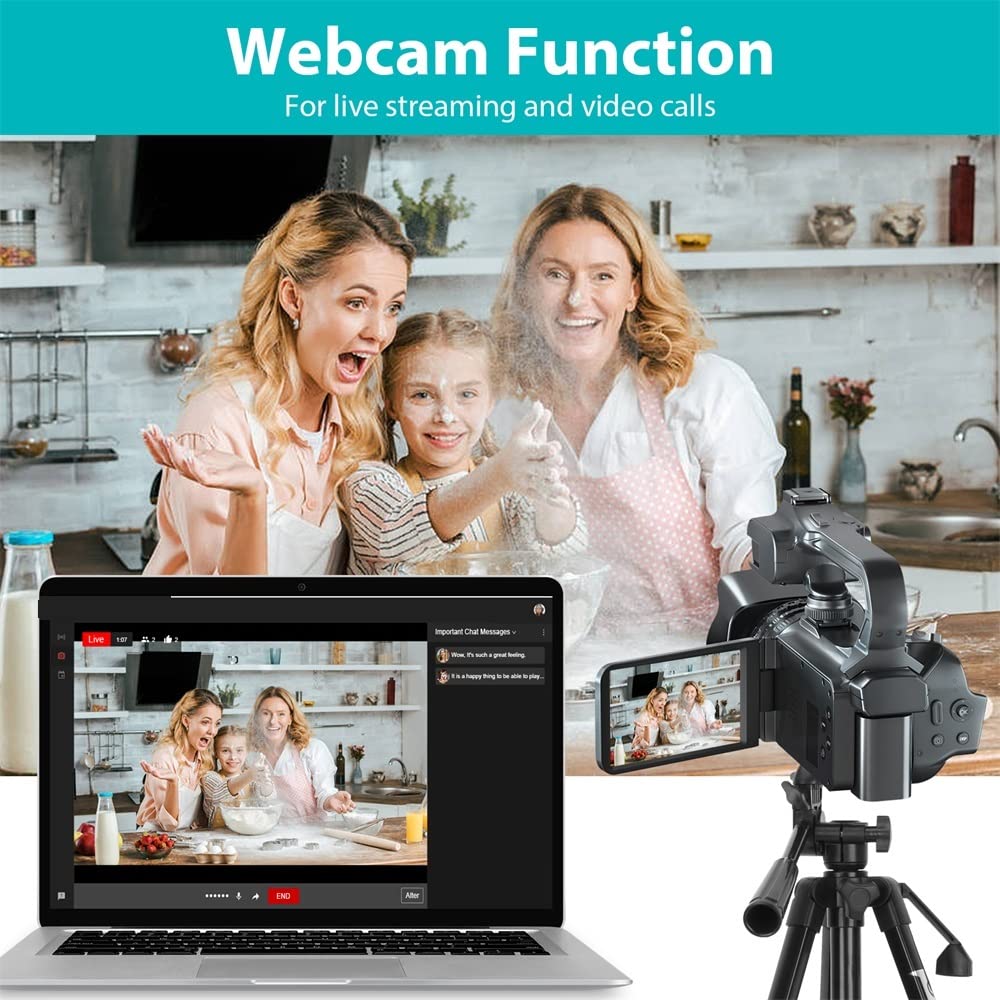 BODORME 4K 60FPS Vlogging Camera with 64MP, 18X Zoom & Auto Focus - 4