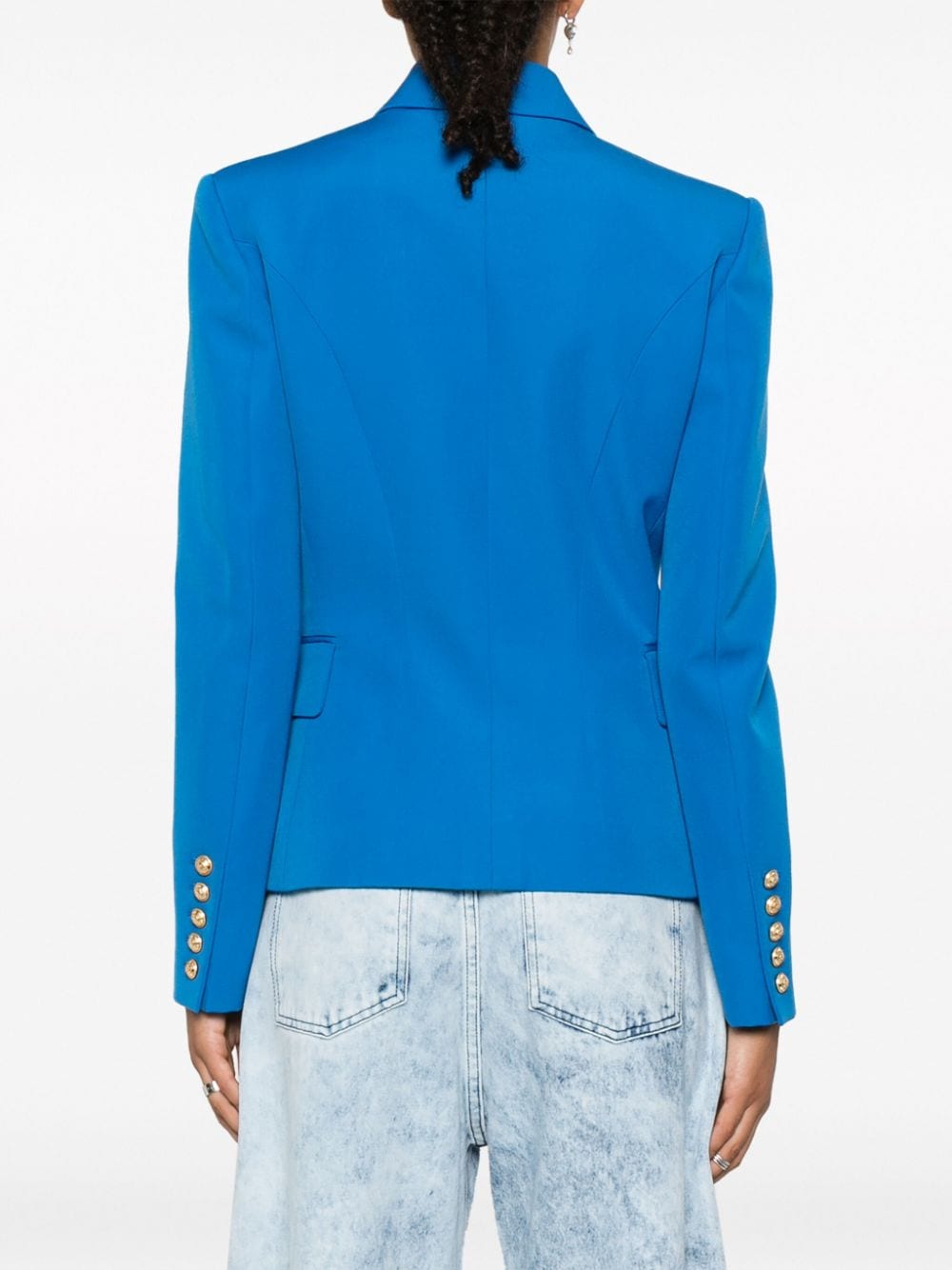 Balmain Blue Jacket for Men & Women | Luxury Designer Coat for Fall & Winter | Perfect for Parties, Dates & Formal Events