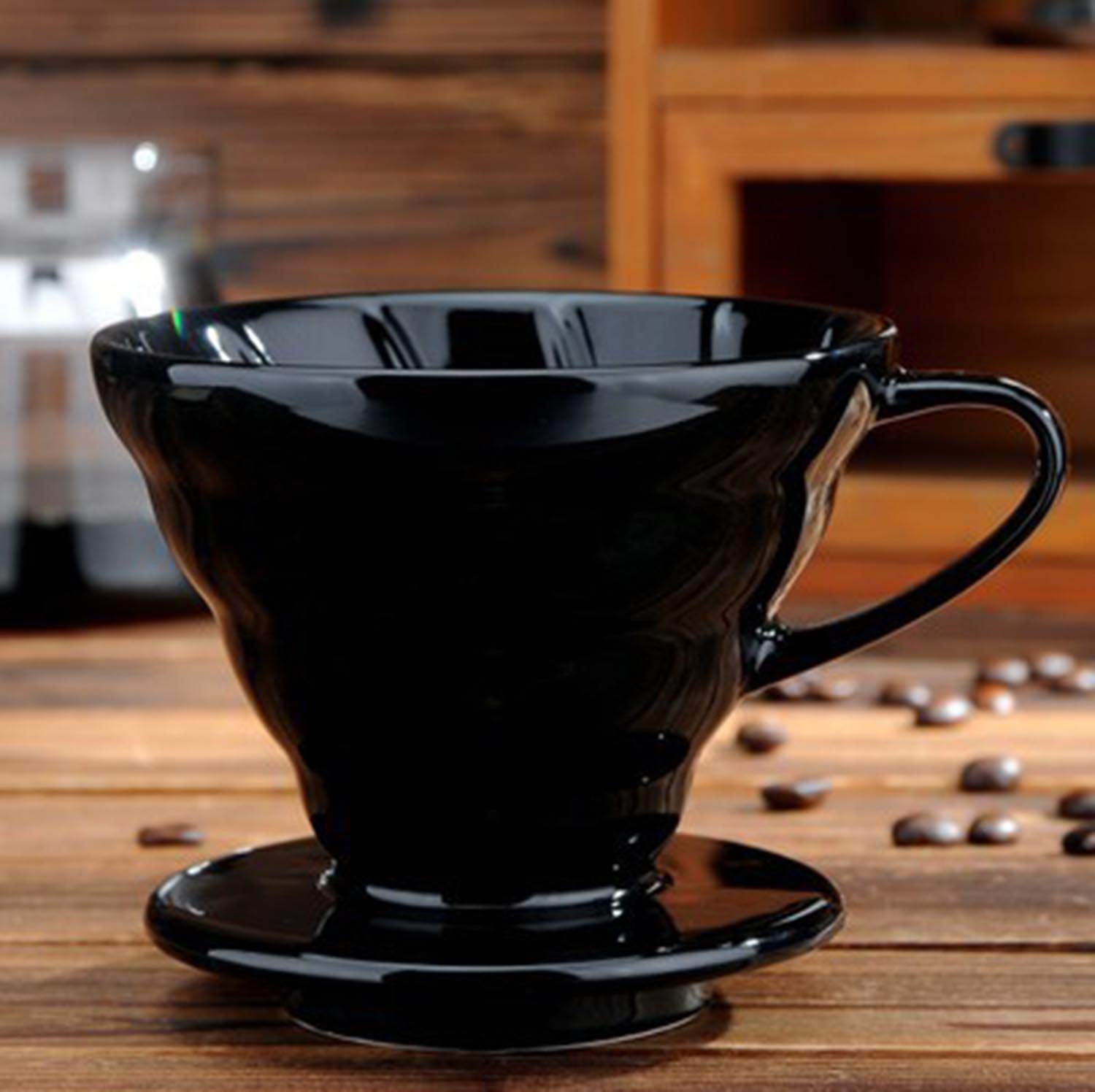Premium Pour Over Coffee Dripper Set - Heat Resistant Glass Carafe (500ml), Ceramic Coffee Dripper, Measuring Spoon & 100 Paper Filters - Perfect for Home Brewing, Office Use & Gift Giving