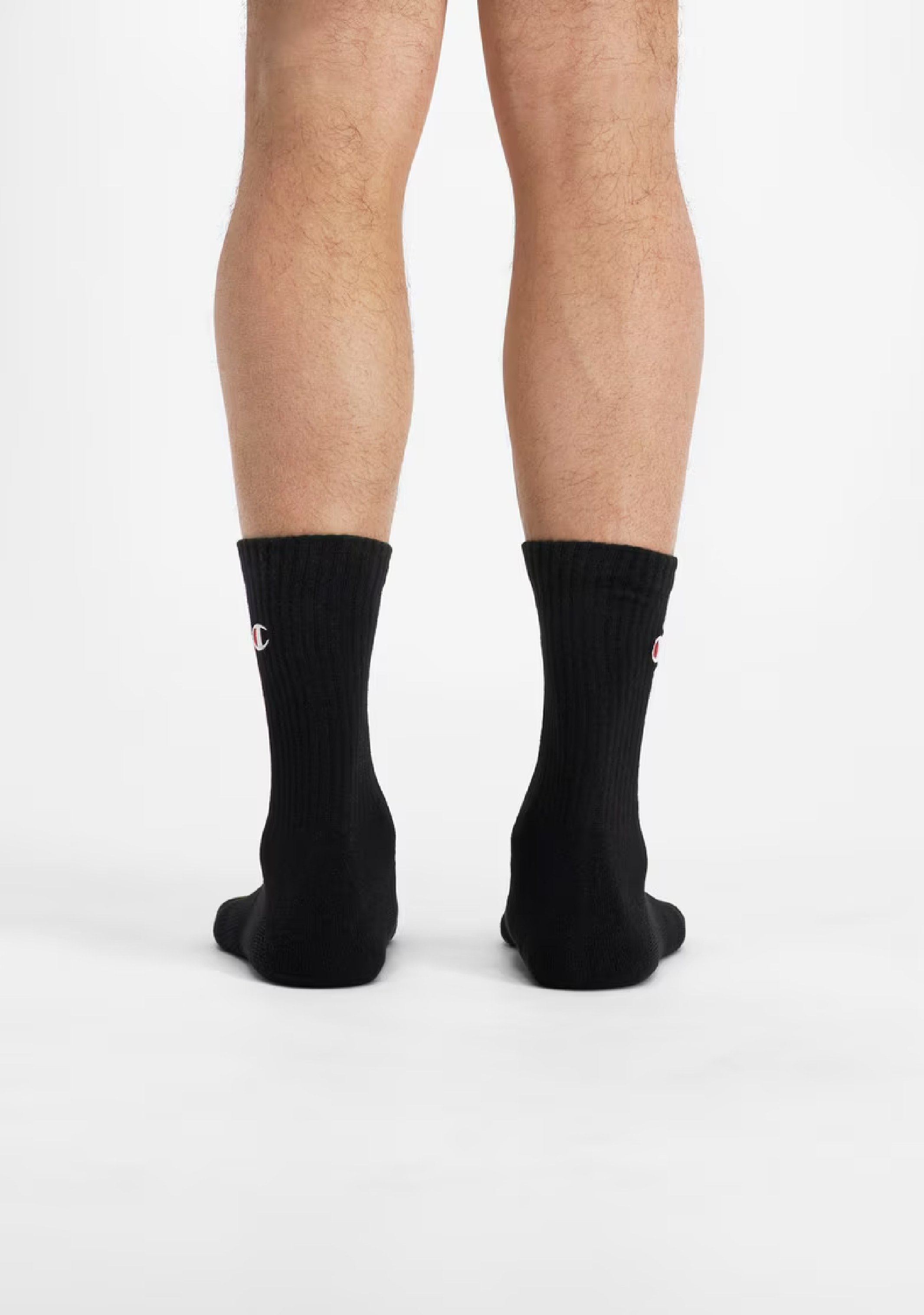 Champion C Logo Sport Crew Socks 3 Pack - Athletic Performance Socks for Men & Women - Comfortable Workout Socks for Running, Gym, Basketball & Everyday Wear
