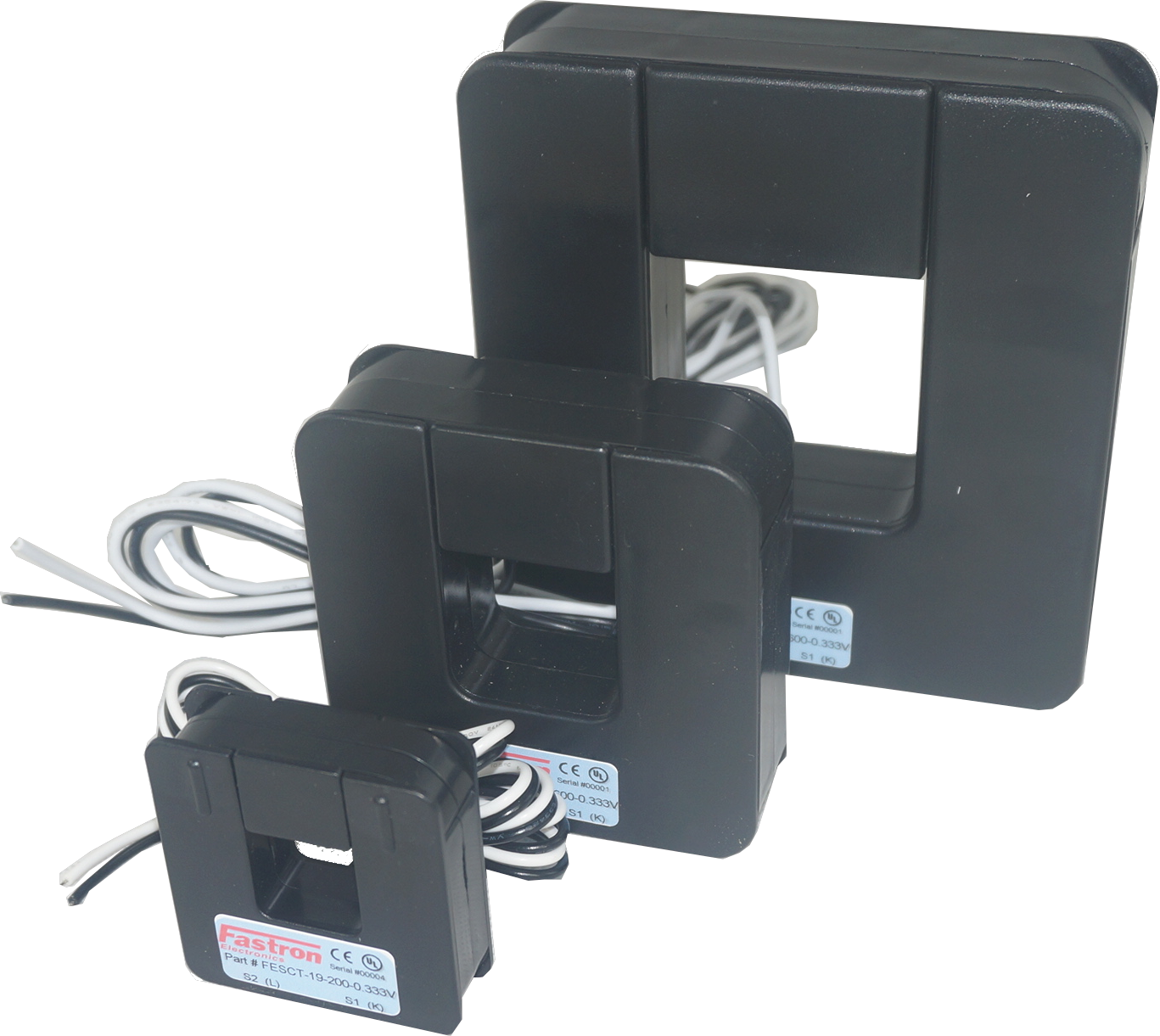 FESCTHY 19 05 100mA 5Amp Split Core Current Transformer with 1M Flying Leads, HY2.0 Connector, 19x19mm Aperture - Perfect for Energy Monitoring, Solar Systems, and Electrical Measurements