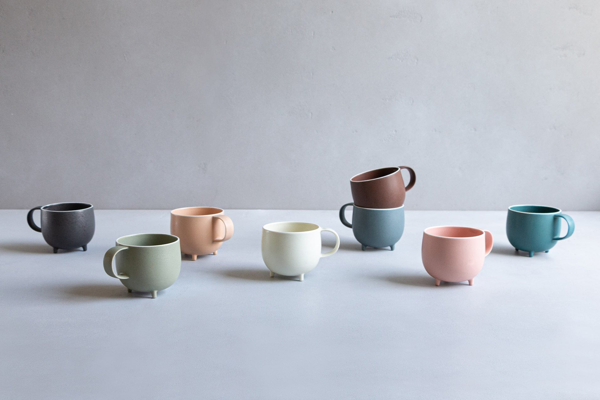 Marumi Series Three Legs Round Mug Cup 180ml - Perfect for Coffee, Tea & Hot Drinks at Home or Office