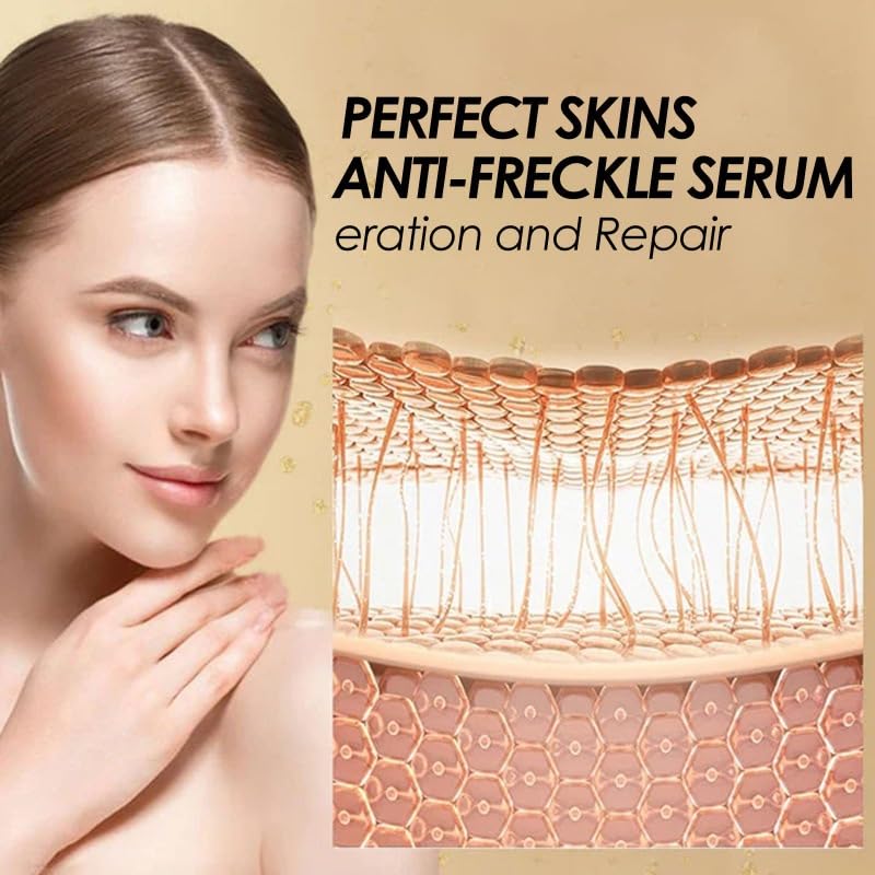 Anti-Freckle Brightening Serum with Hyaluronic Acid | Natural Skin Toning Treatment for Even Complexion | Deep Hydration & Clarity Boost | All Skin Types | Day & Night Use (2 Pack)