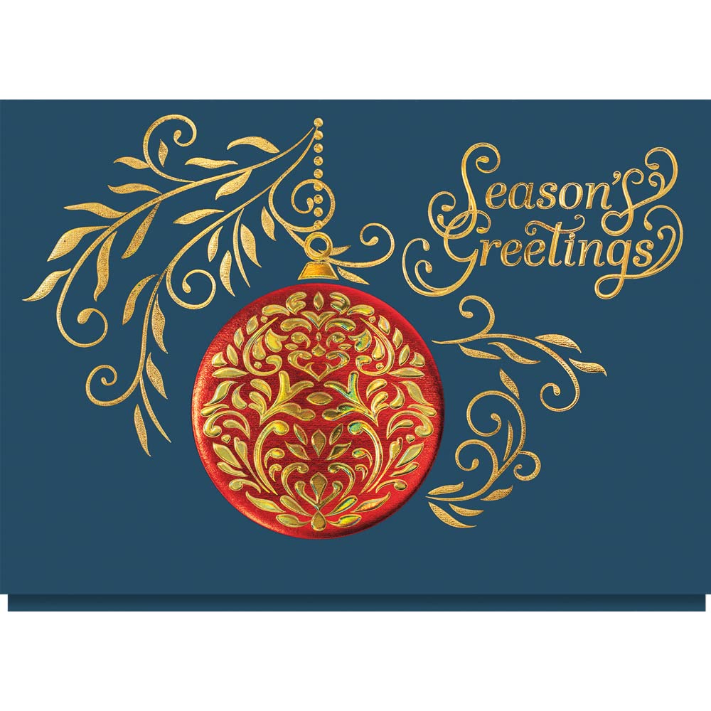 25 Personalized Christmas Cards with Foil-Lined Envelopes - Elegant Metallic Trimmed Holiday Greeting Cards for Business & Personal Use - Perfect for Corporate Gifts, Family Greetings & Holiday Parties