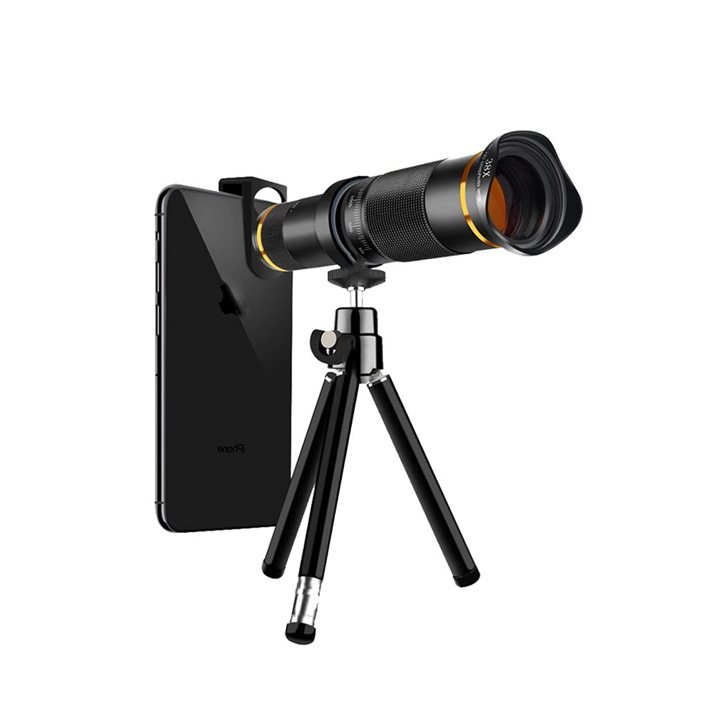 MOUMI 4K HD Universal Telephoto Lens for Smartphone - 3-in-1 Phone Camera Lens Kit with Tripod Stand | Compatible with iPhone Samsung Android | Perfect for Travel, Wildlife Photography & Vlogging (Black)