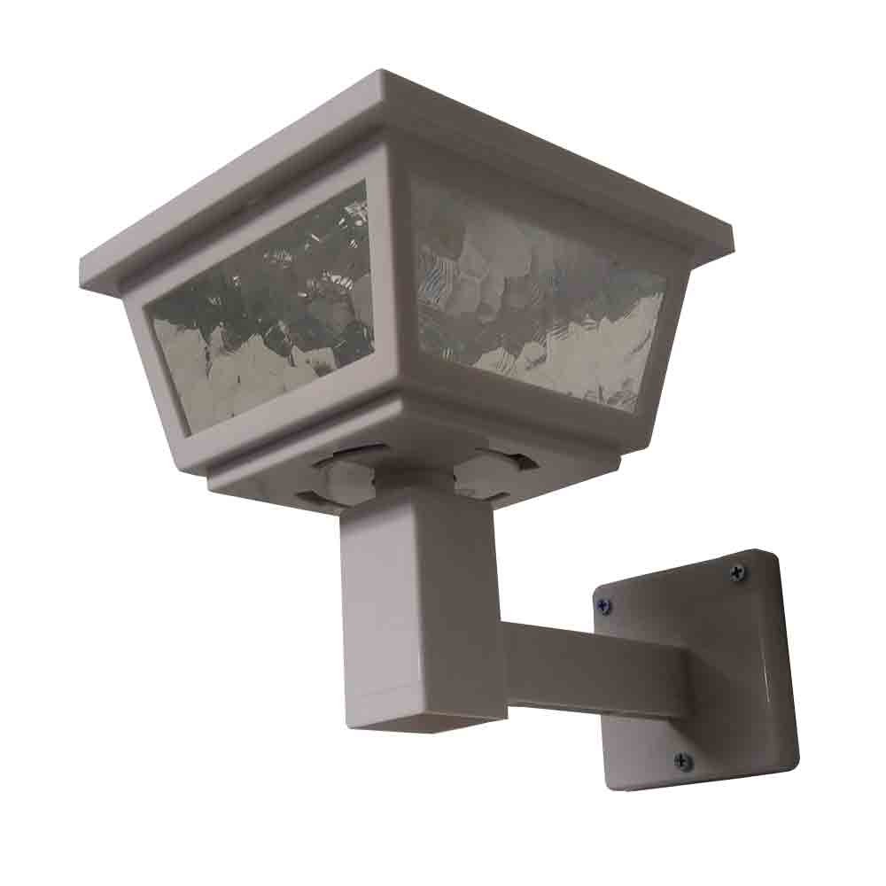 Solar Powered Post Cap Light - 2 SMD LED, Wall or Post Mount, Fits 4x4, 5x5 & 6x6 Wooden Posts (White) - Perfect for Garden, Patio, Deck & Pathway Lighting