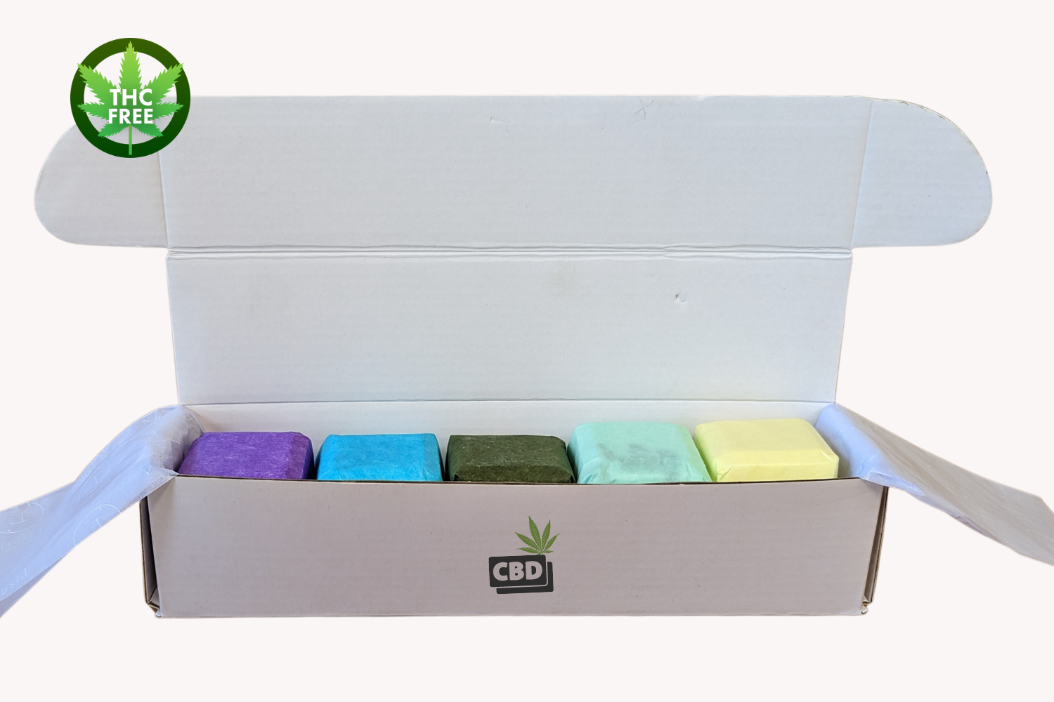 THC-Free CBD Shower Steamers Gift Set - 5 Aromatherapy Fizzy Bath Bombs for Relaxation & Stress Relief | Perfect for Self-Care, Spa Nights & Gift Giving