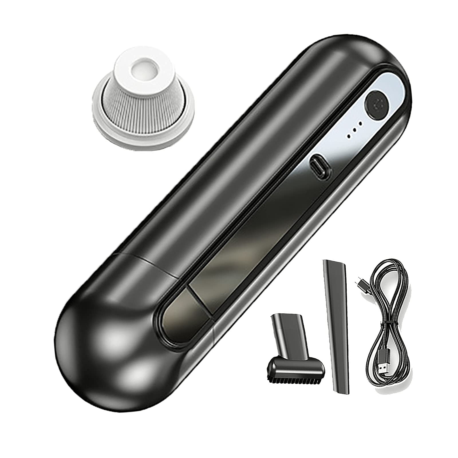 Rechargeable Cordless Handheld Vacuum Cleaner 6000Pa - Powerful Mini Vacuum with LED Light for Car, Pet Hair, PC, Keyboard & Laptop Cleaning | Portable for Home, Office & Travel Use