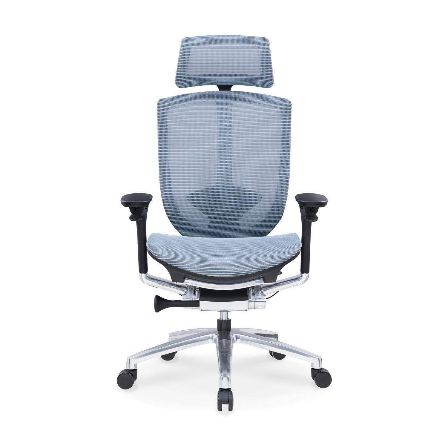 Ergonomic Gamma Blue Office Chair with Lumbar Support - Adjustable Height Swivel Task Chair for Home & Office Workspace - Perfect for Long Hours of Sitting, Gaming, and Remote Work