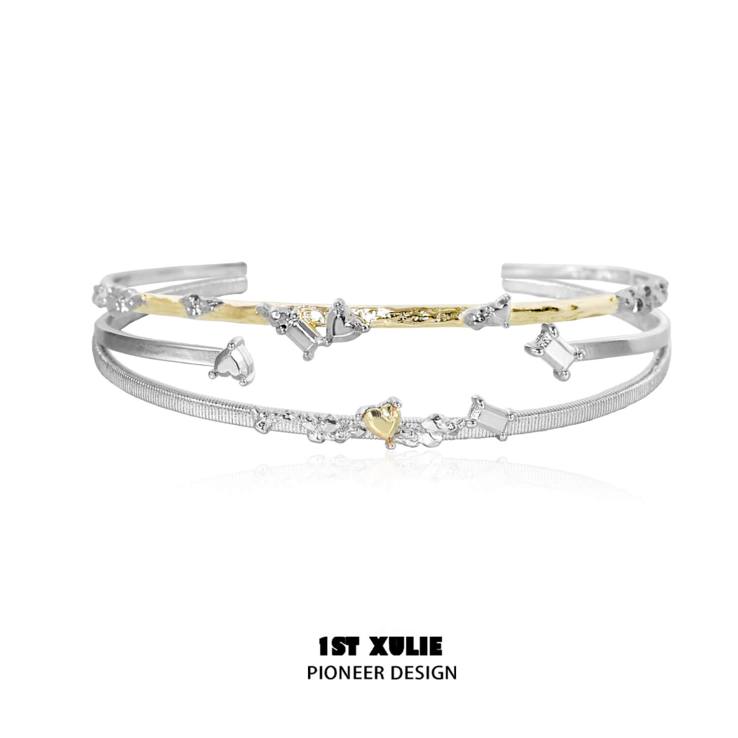 18K Gold Plated Heart Bracelet for Women - Romantic Love Bangle Gift for Her - Perfect for Valentine's Day, Anniversary & Special Occasions