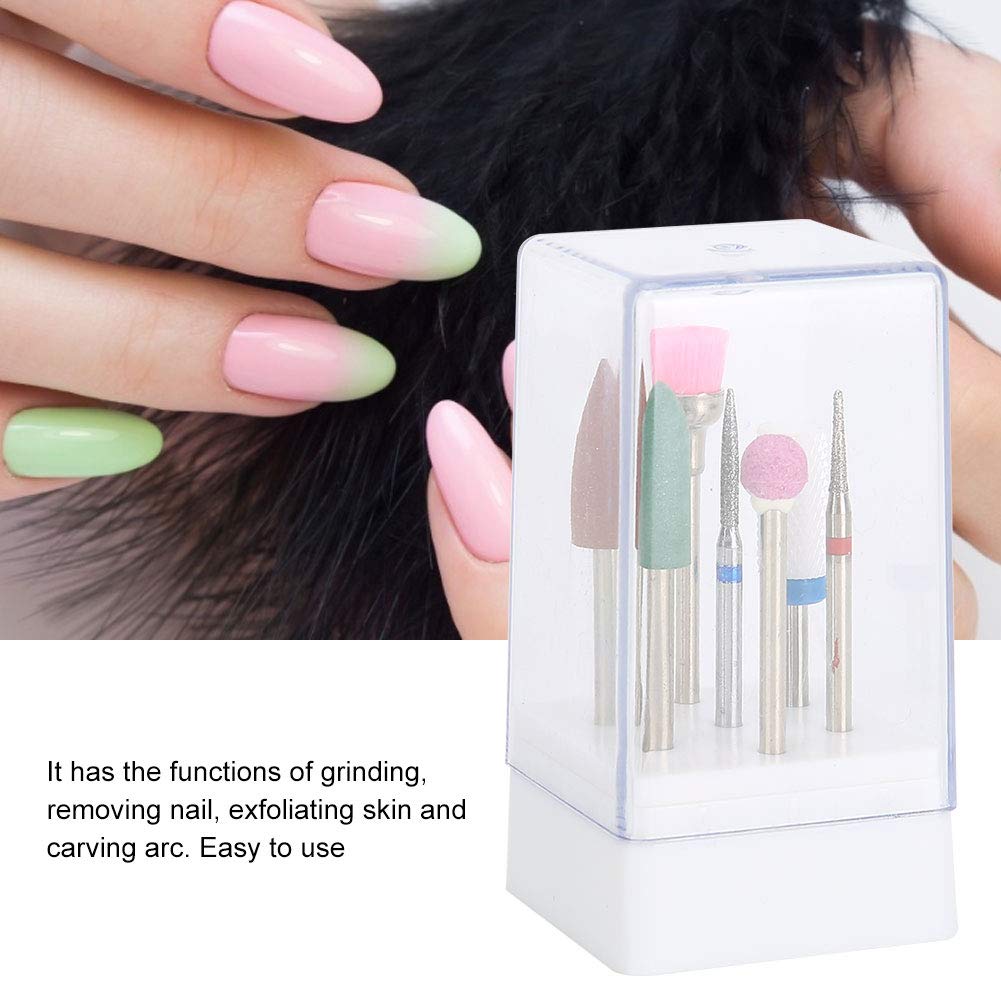 7Pcs Professional Tungsten Steel Nail Drill Bit Set for Manicure & Pedicure - Durable Nail Art Tools for Salon & Home Use