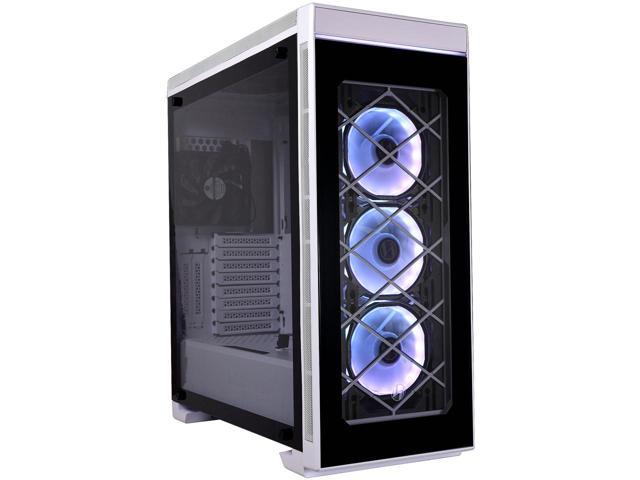 Lian Li Alpha 550W White PC Case with Damaged Top - Compact ATX Mid Tower Computer Chassis for Gaming & Workstation Builds - Perfect for Home Office & Esports Setup