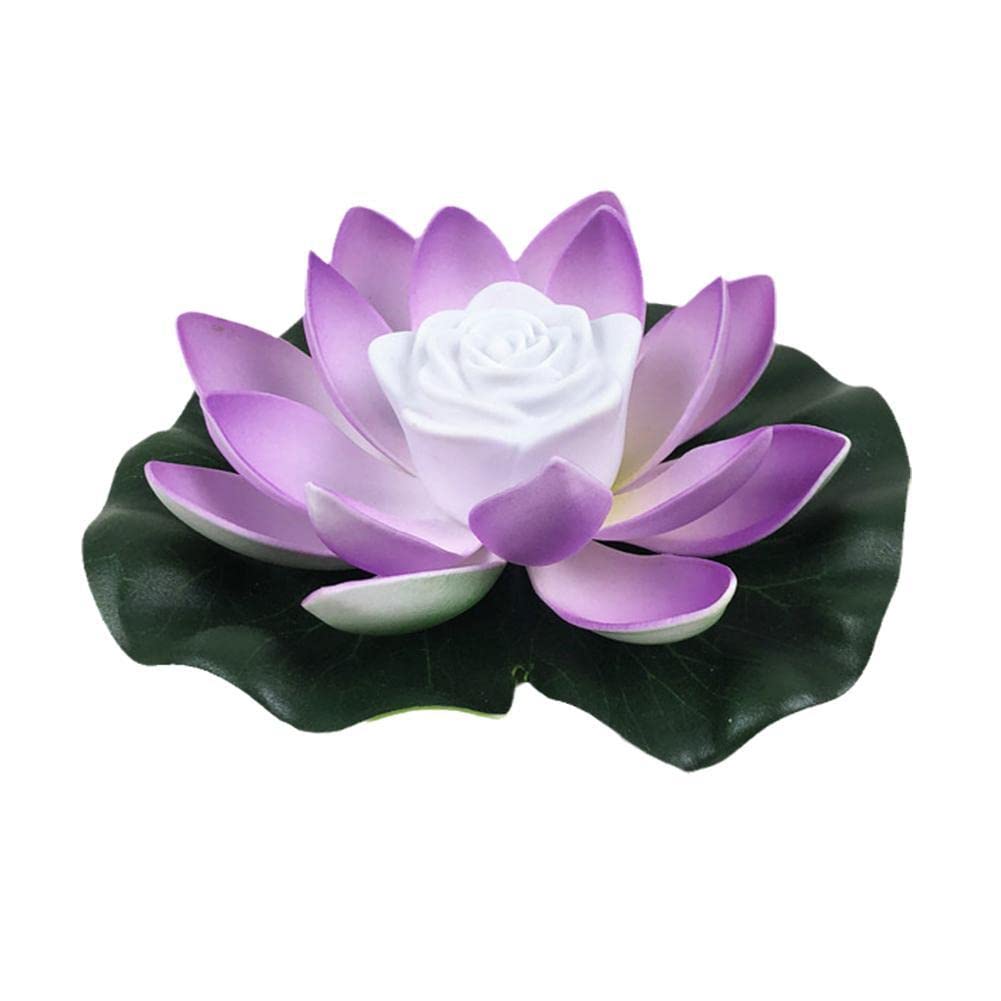Weiyufang Floating Pool Lights - LED Color Changing Waterproof Flower Lights for Ponds, Fountains & Outdoor Decor - Battery Operated Decorative Lighting for Garden, Wedding & Backyard Parties (Blue)