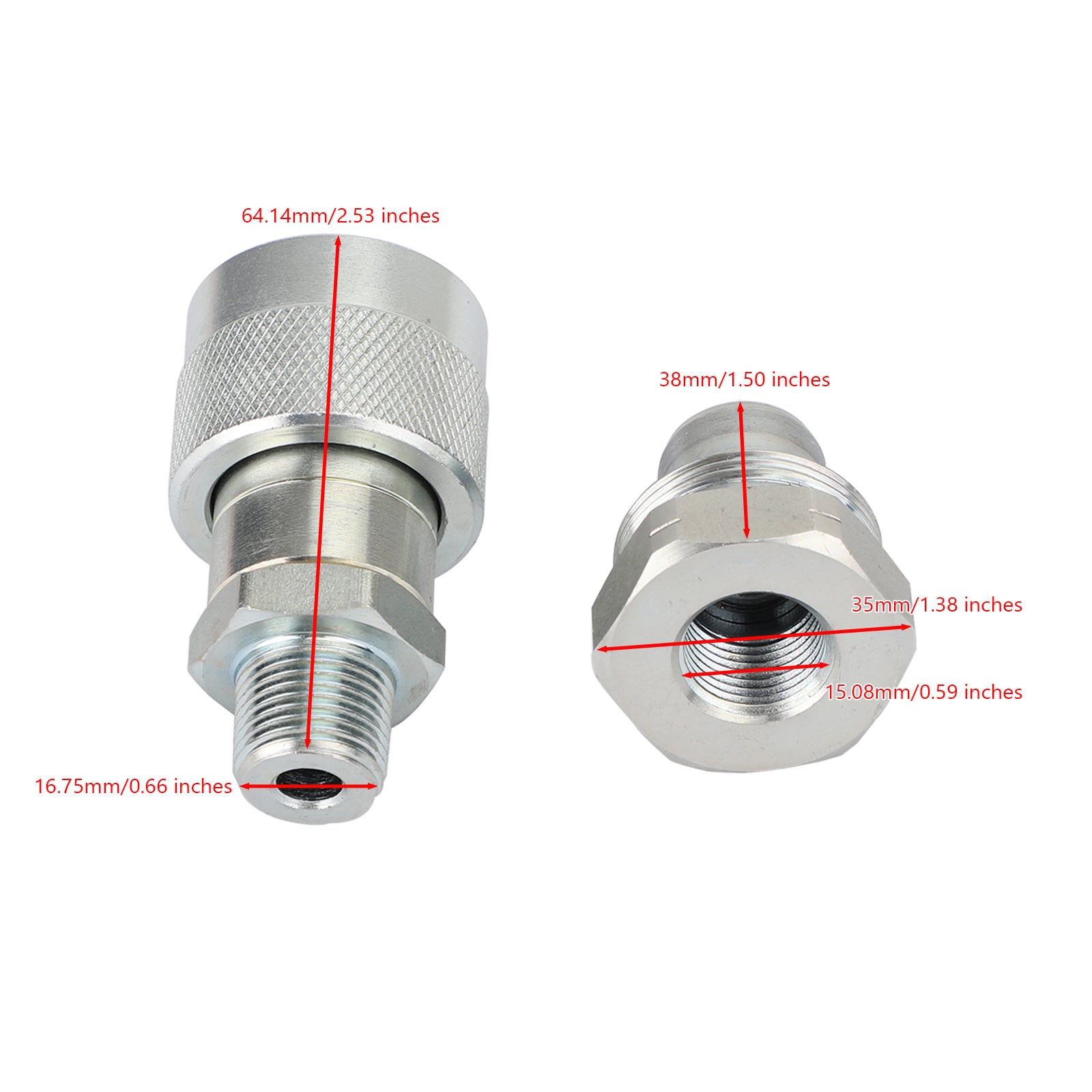 High Pressure Hydraulic Quick Coupler Set - 10,000 PSI, 3/8