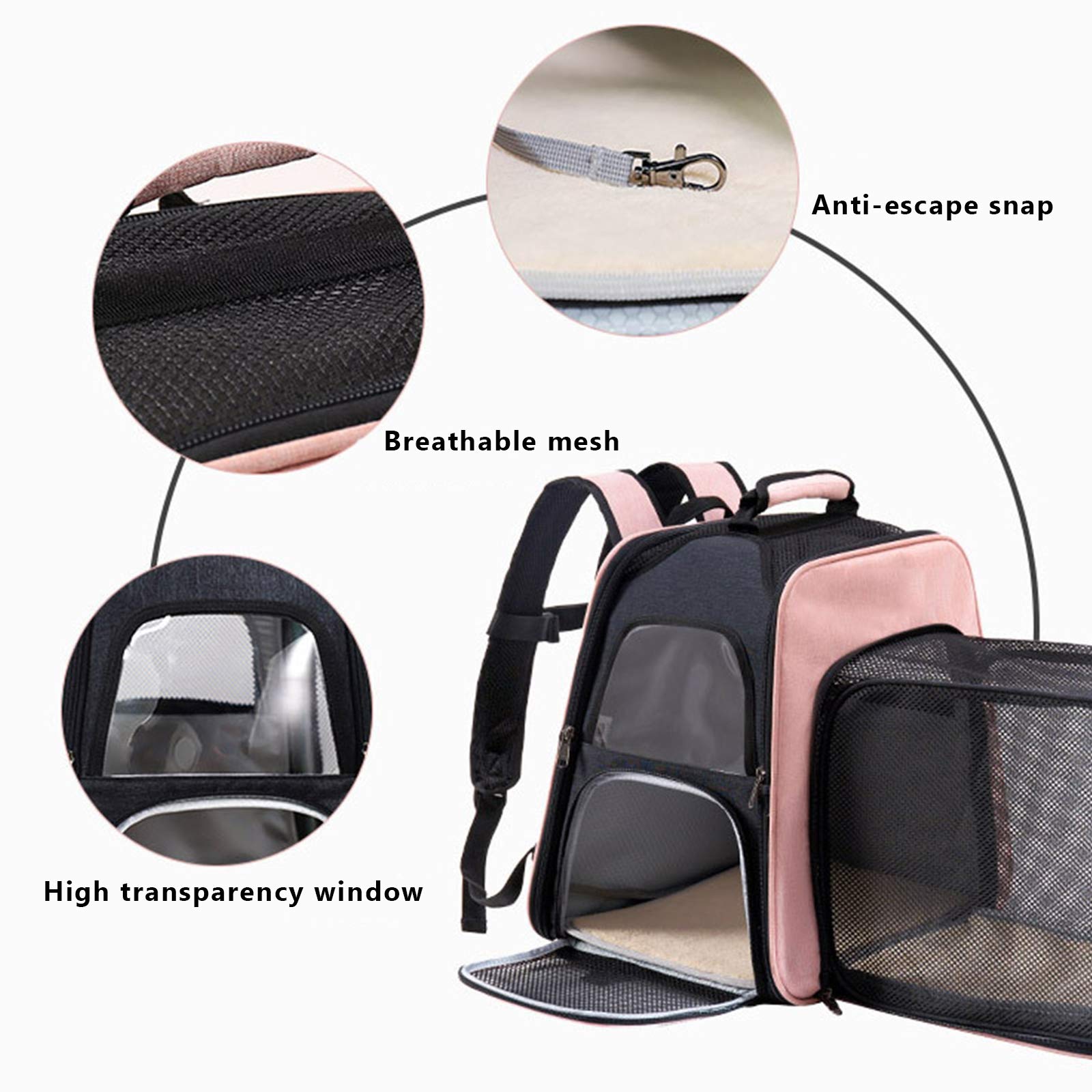 Expandable Wheeled Pet Carrier Backpack - Soft-Sided Rolling Travel Bag for Small Dogs, Cats & Hedgehogs | Hands-Free Design with Mesh Ventilation | Perfect for Hiking, Walking, Outdoor Adventures & Air Travel