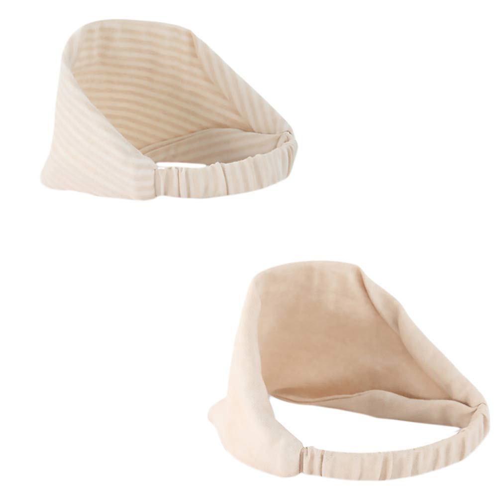 2Pcs Maternity Hat & Chemo Cap - Soft Postpartum Headwear, Cancer Head Cover, Windproof Scarf Turban for Women - Beige (Perfect for Pregnancy, Chemotherapy & Cold Weather Protection)