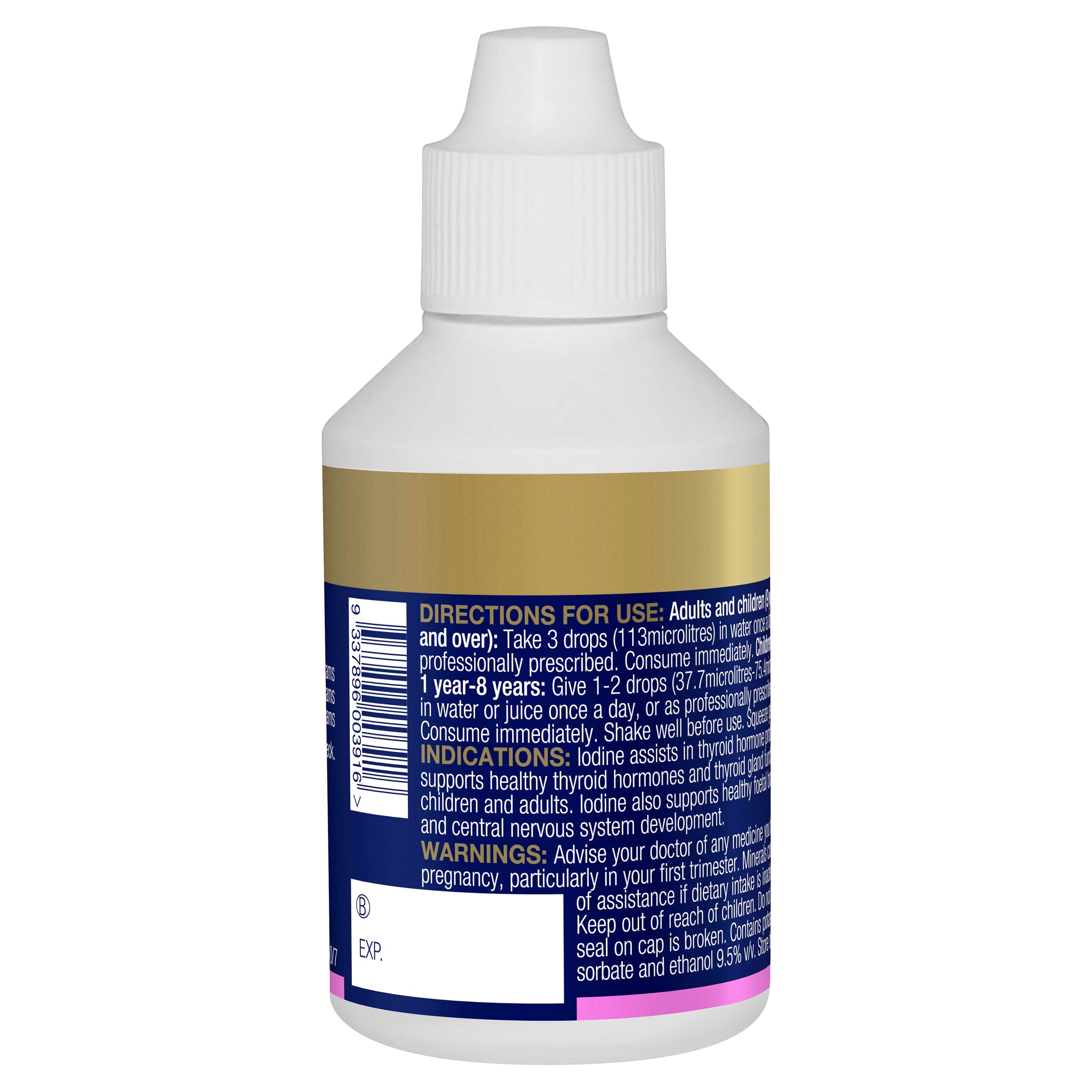 BioCeuticals Iodine Oral Drops - Premium Liquid Iodine Supplement for Thyroid Support, Metabolism & Immune Health - Ideal for Daily Wellness & Detox