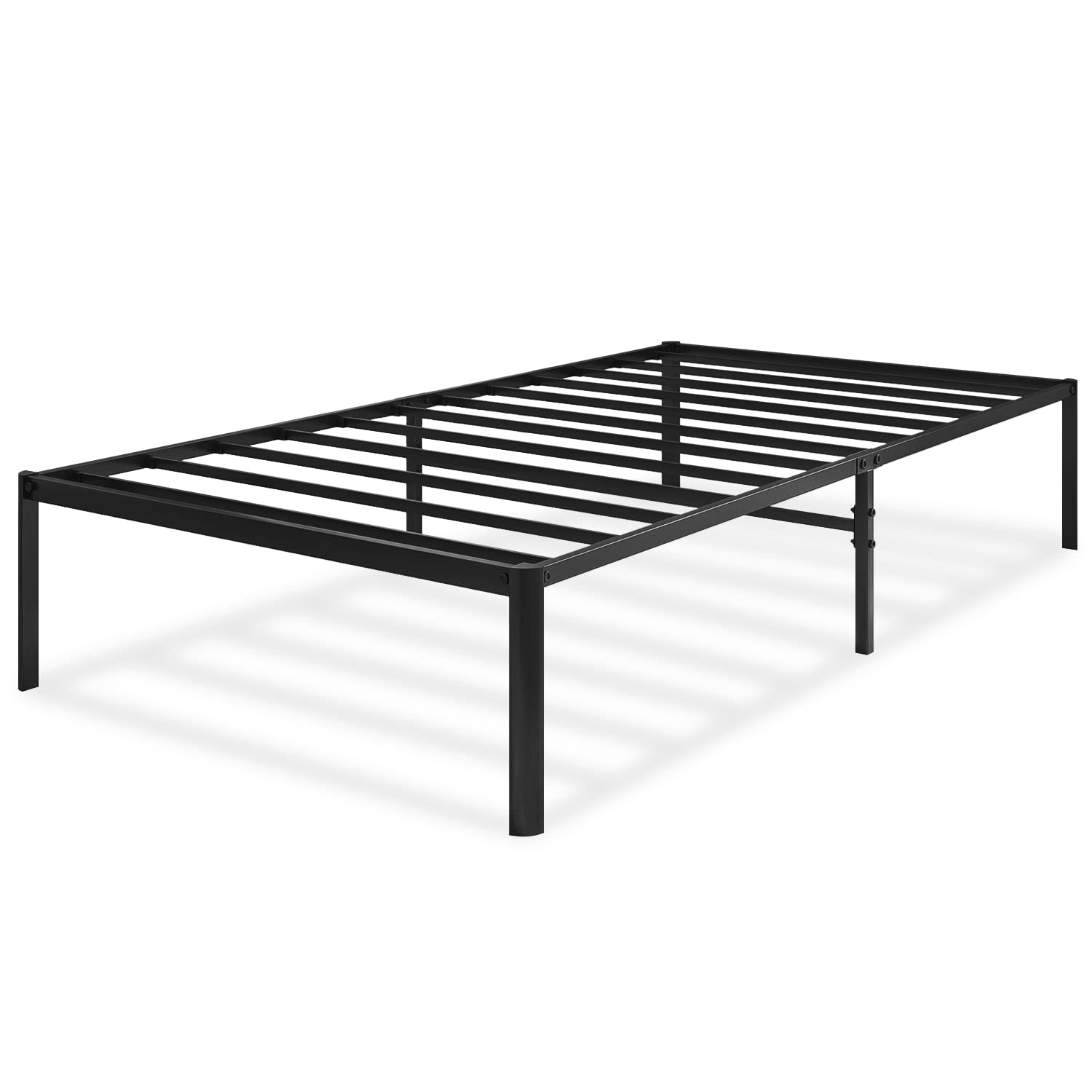**BedStory 16 Inch Twin Size Heavy Duty Metal Platform Bed Frame - Easy Assembly, No Box Spring Needed - Curved Legs Design for Safety - Supports 1200 Lbs - Perfect for Kids, Teens & Guest Rooms**