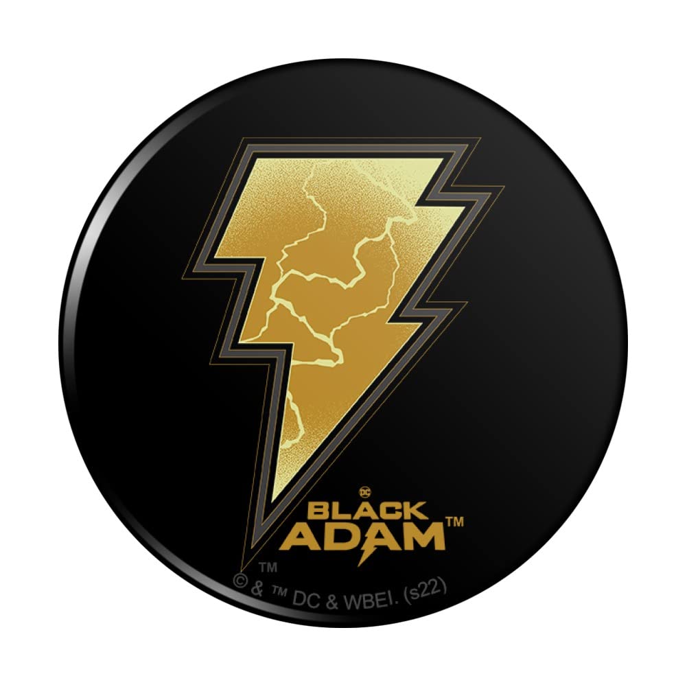 Black Adam Lightning Logo Refrigerator Magnet - Strong Magnetic Kitchen Decor for Fridge, Lockers, Office & Home Use - Perfect for Comics Fans & Superhero Lovers