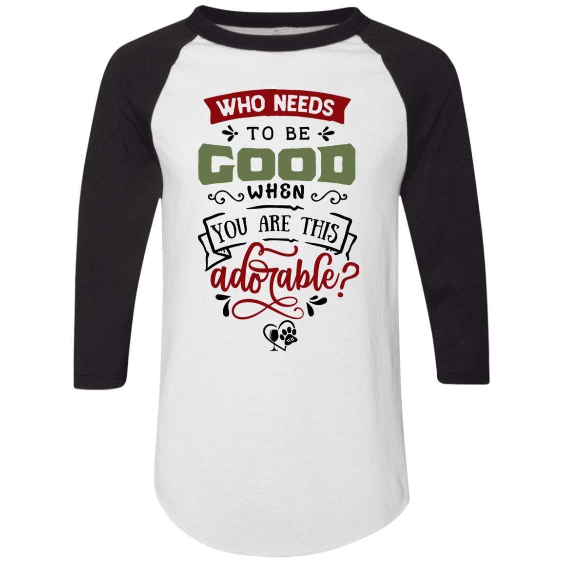 WineyBitches.Co Colorblock Raglan Jersey - Stylish Women's Baseball Tee for Casual Outings & Weekend Wear