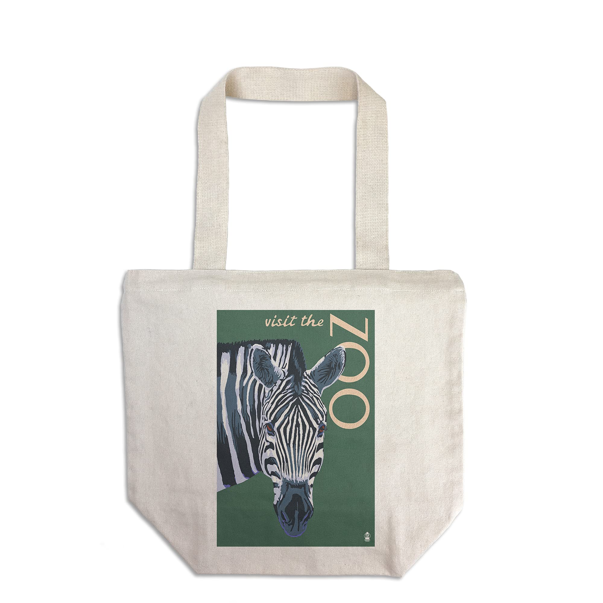 **Zebra Profile Tote Bag - 100% Cotton Canvas Reusable Shopping Bag for Zoo Visits, Groceries & Beach Trips**