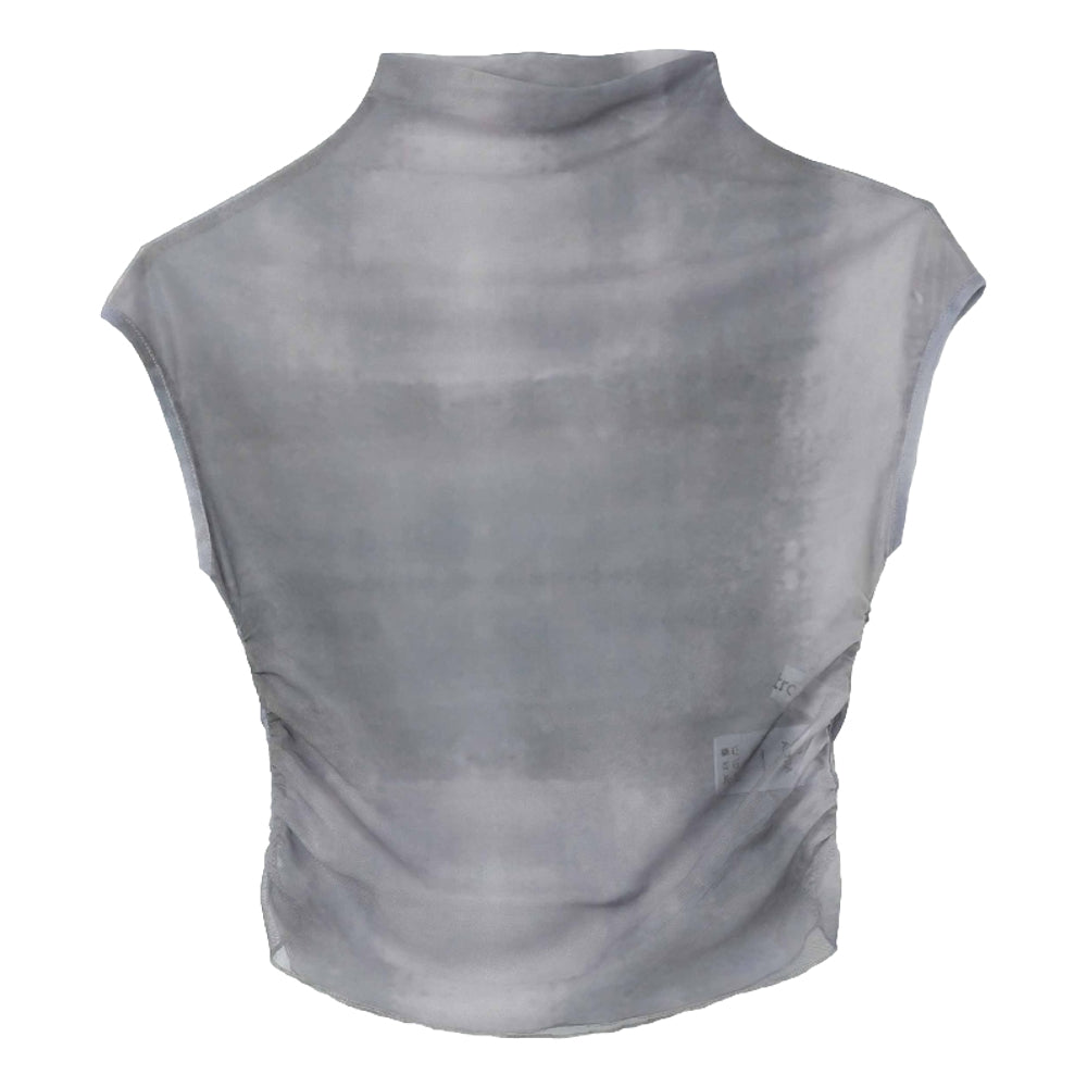 ASTRA VISION Stand Collar T-Shirt for Men - Desert Grey Casual Tee | Comfortable Slim Fit Cotton Shirt for Everyday Wear & Street Style Outfits