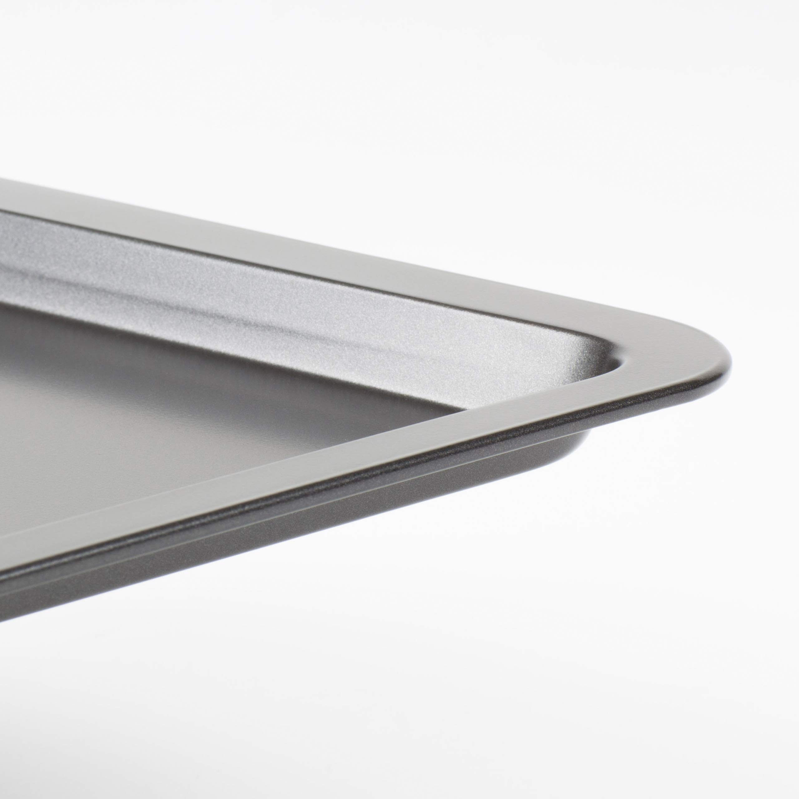 Non-Stick Medium Oven Tray 38x27x2cm - Easy Clean Baking Sheet for Cookies, Roasting Veggies & More - Essential White Oven Pan for Home Cooking & Meal Prep