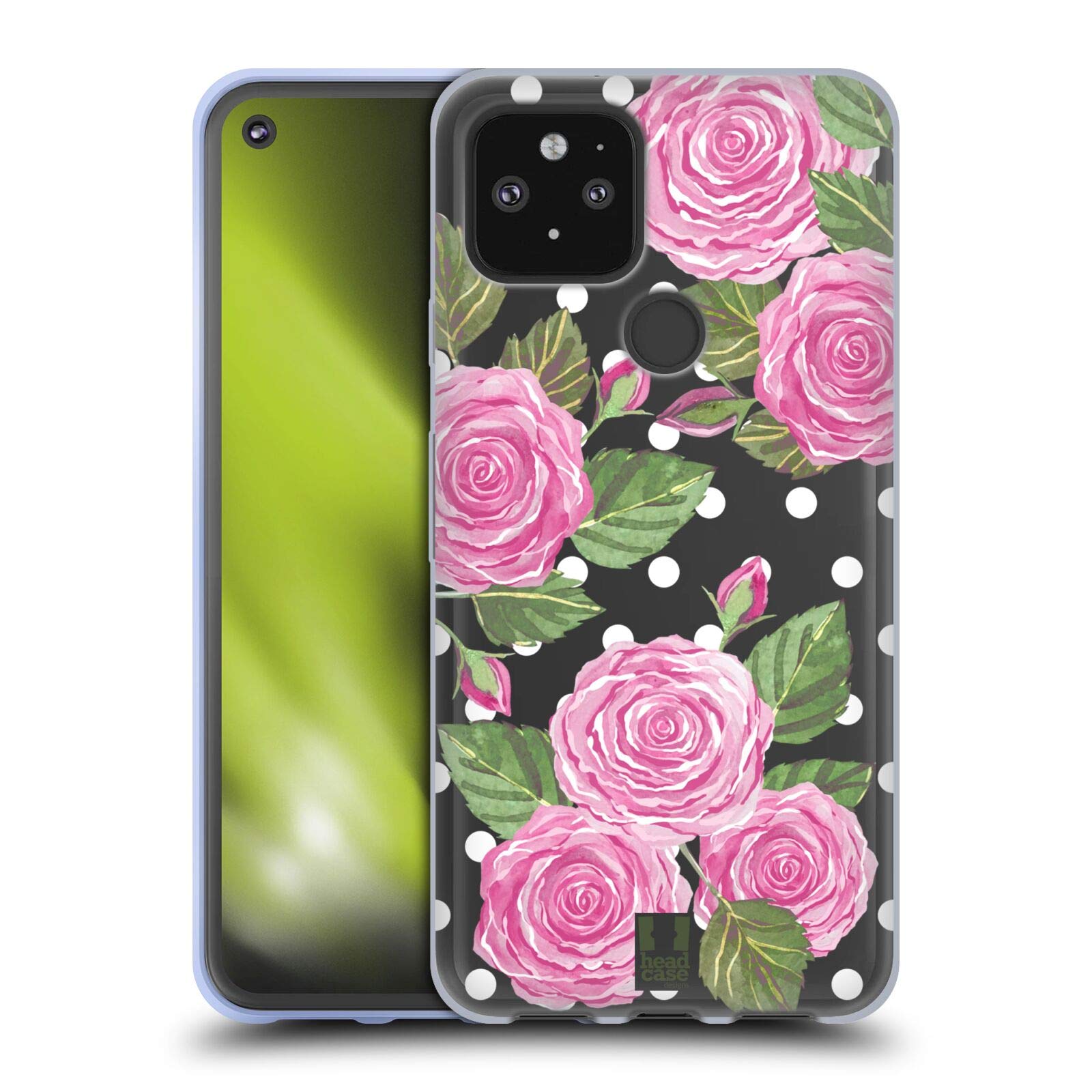 English Roses Watercolor Case for Google Pixel 5 5G - Soft Gel Phone Cover for Everyday Protection