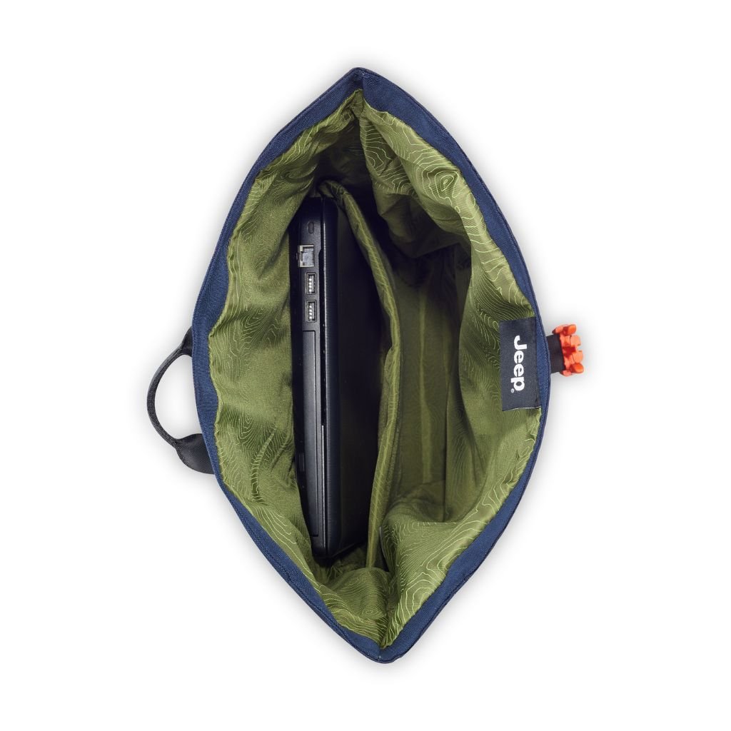 Jeep Rolltop 17 Laptop Backpack - Waterproof Navy Blue Backpack for Men & Women - Perfect for Work, Travel & Outdoor Adventures